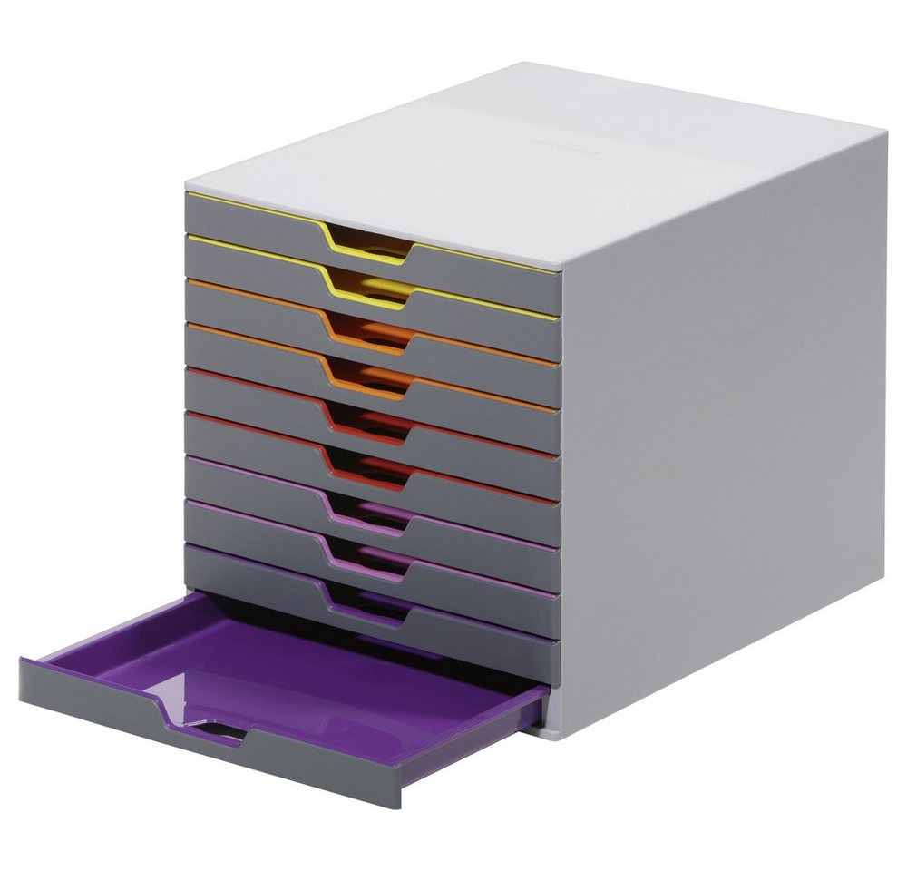 Thumbnail - DURABLE Schubladenbox Durable VARICOLOR10 - 7610 761027 Schubladenbox Grau DIN A4, DIN C4, F