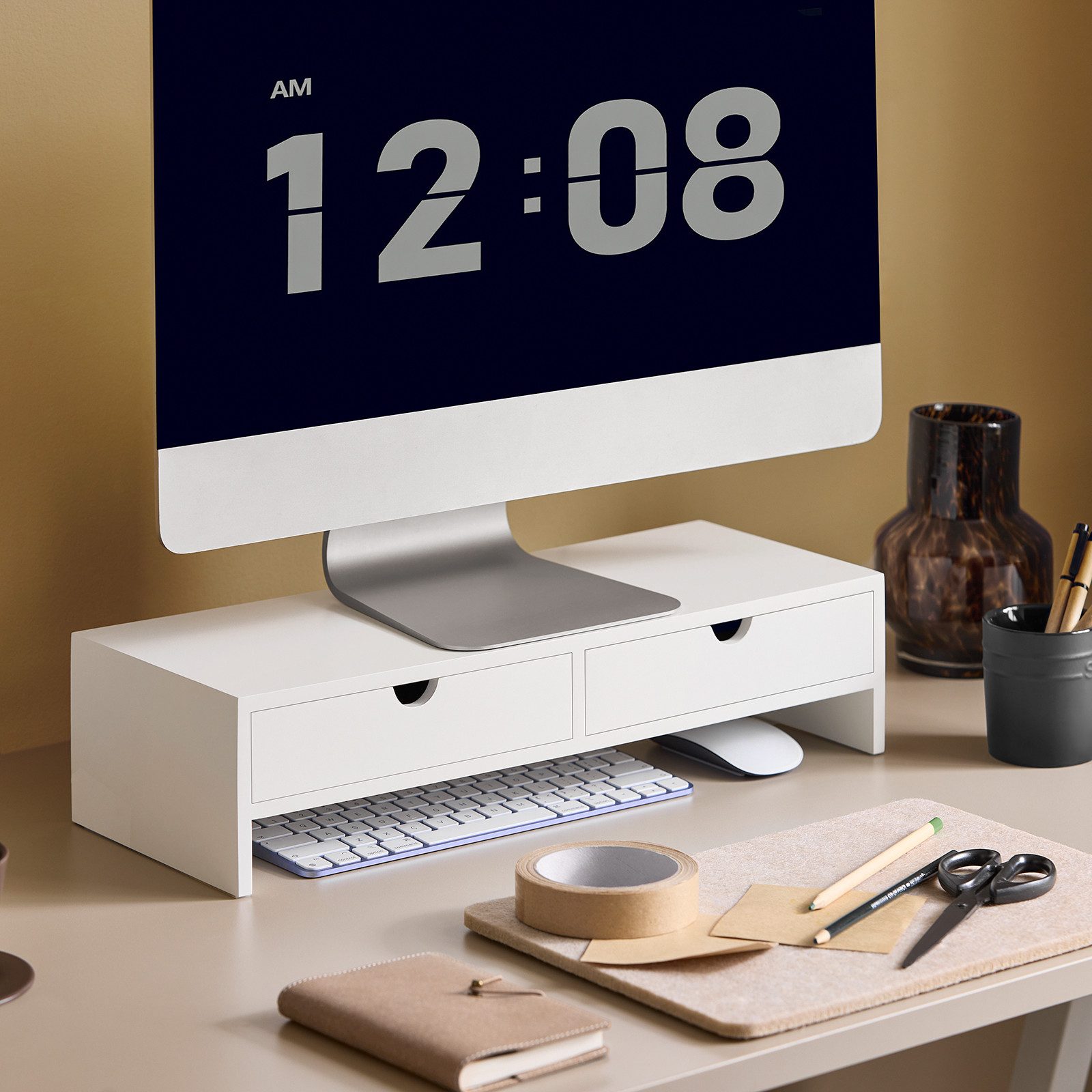 SoBuy Monitor-Halterung BBF02, Schreibtisch Organizer Bildschirmerhöhung Monitor Ständer, (Bildschirm Ständer Monitorerhöhung Bildschirmerhöher Monitorständer) – Bild 5 von 5