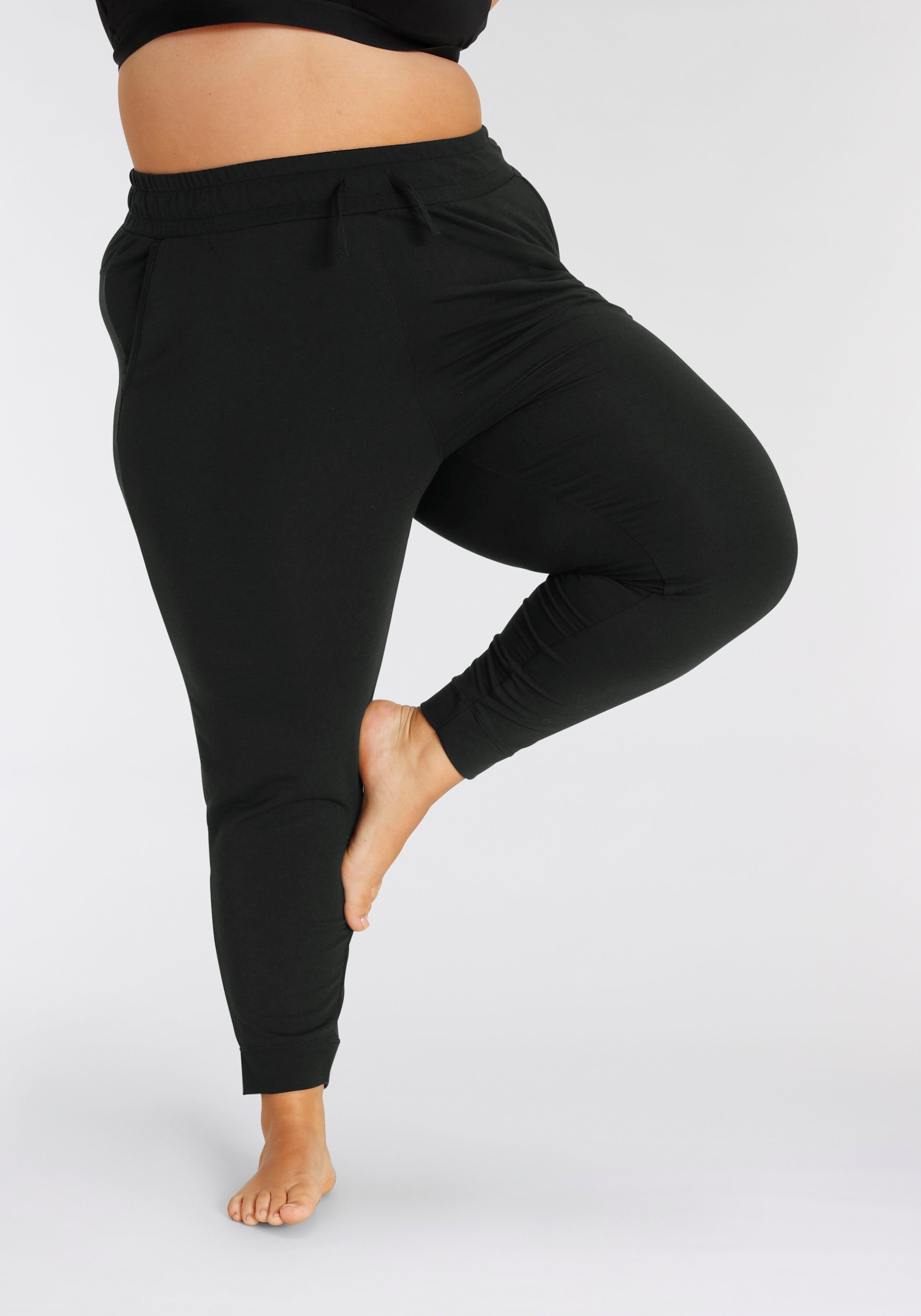 Nike Sporthose / Joggers (Plus Fleece Dri-FIT Yoga Size) Womens