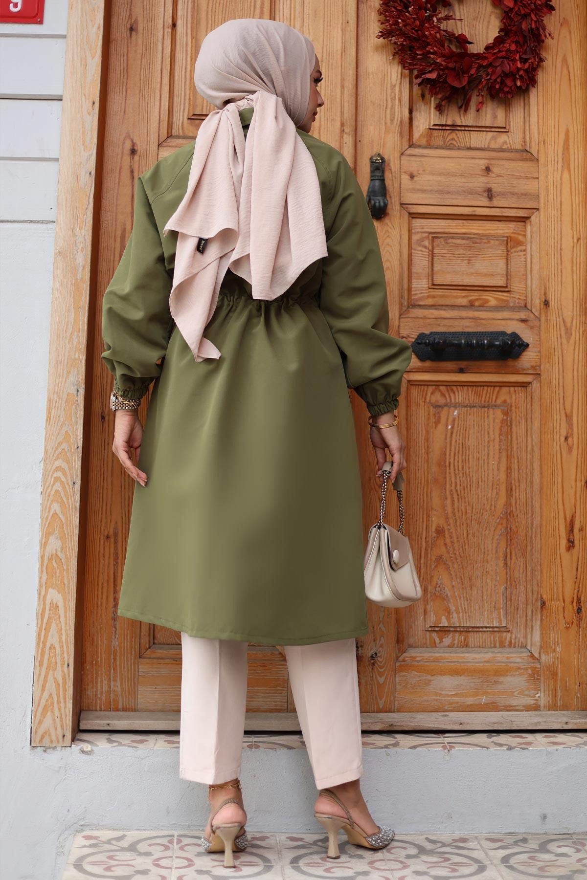 MİSSKAYLE Trenchcoat Verdeckter Knopfleisten-Trenchcoat
