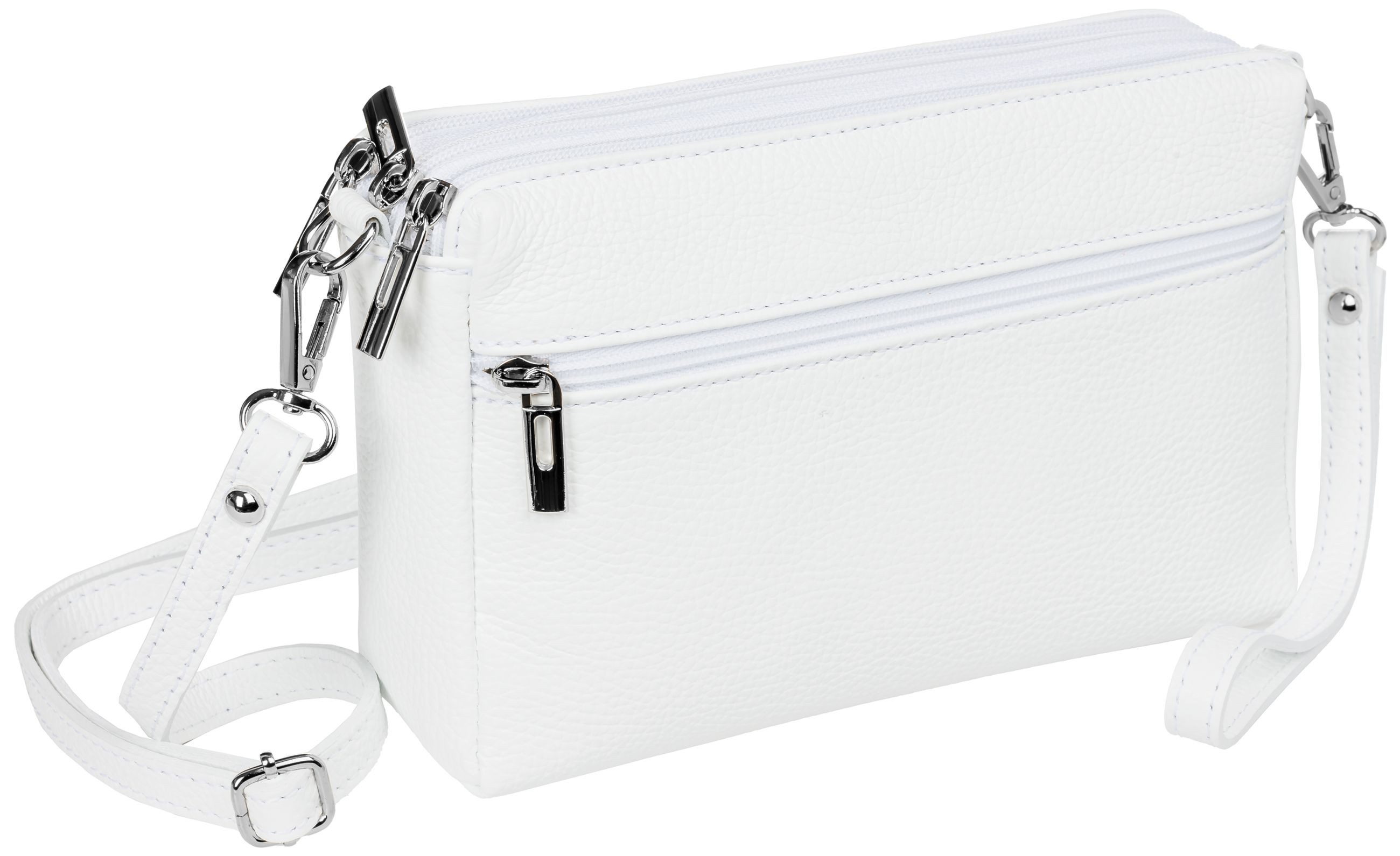 Caspar Umhängetasche Kleine Damen Crossbody Bag Leder Tasche - CLASSIC LINE - Modell No.815, leicht, elegant & unempfindlich - 100% Echtleder - Handmade in Italy
