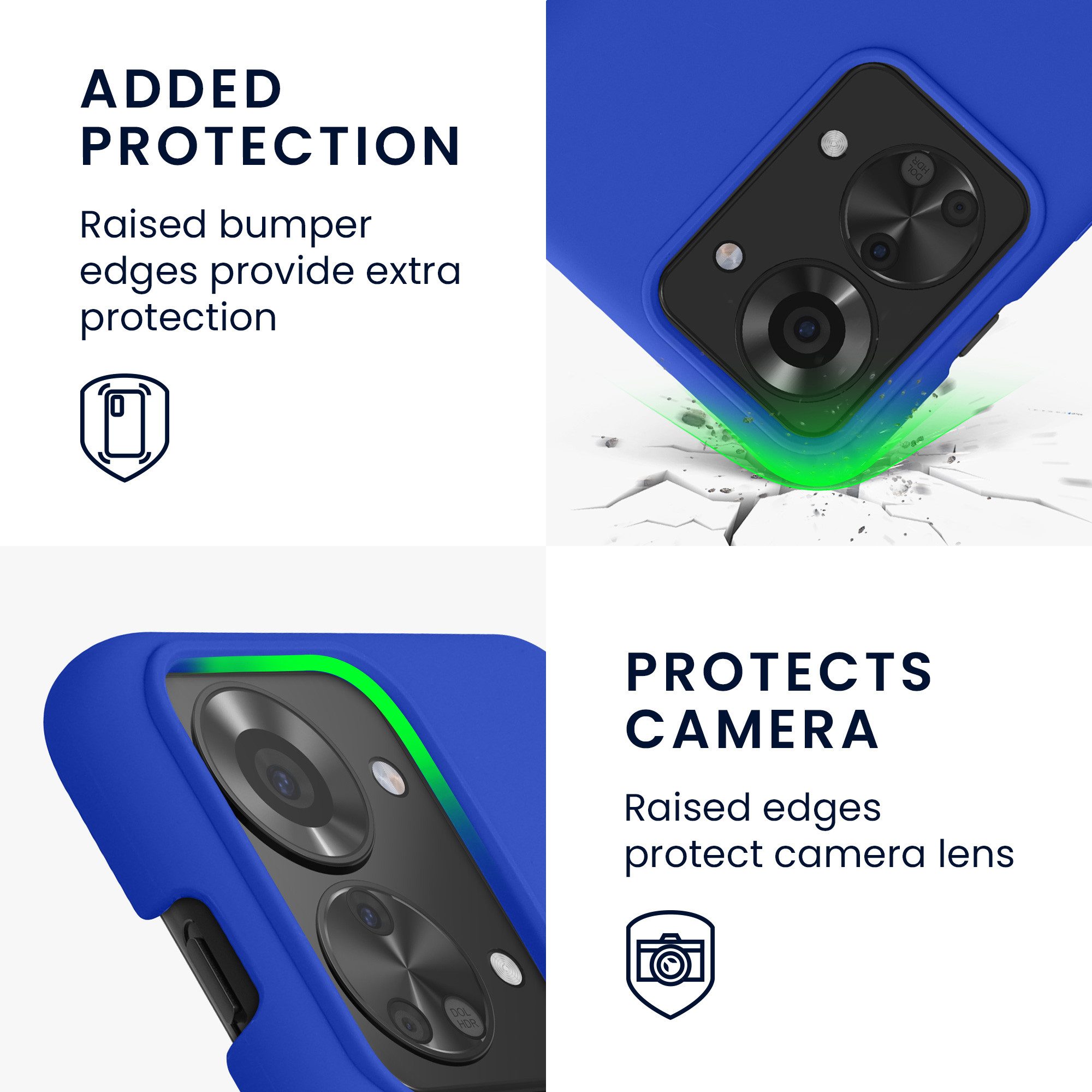 kwmobile Handyhülle Handyhülle für OnePlus Nord 2T 5G Hülle, Weiches Handy Silikon Case - Schutzhülle Cover