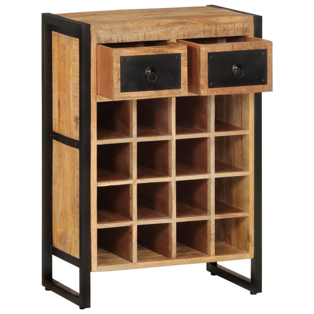 vidaXL Weinregal Weinregal für 16 Flaschen Massivholz, 1-tlg.