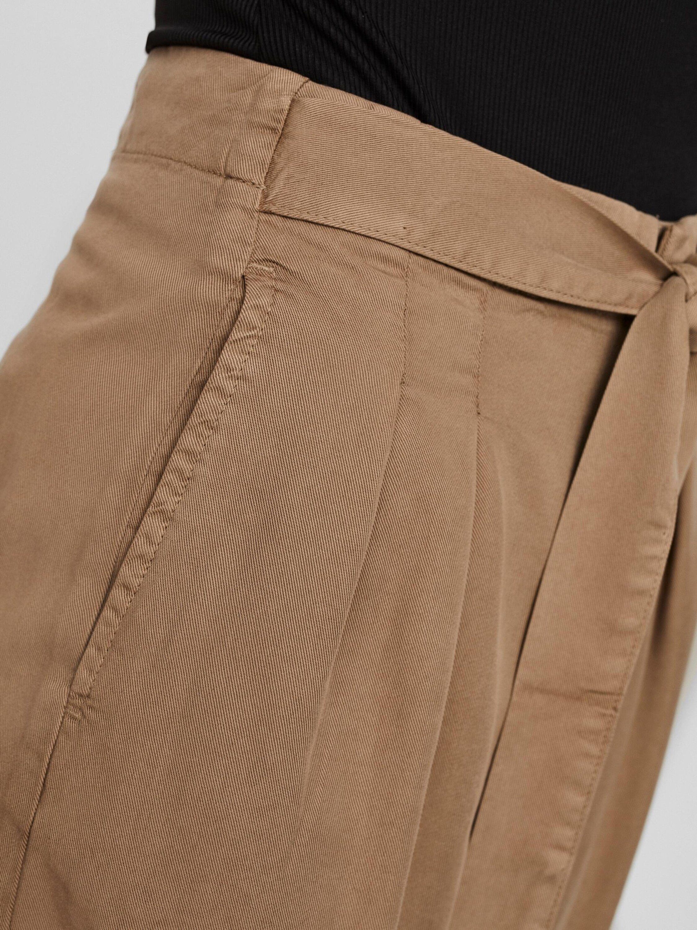 Vero Moda Chinoshorts Mia (1-tlg) Falten Beige Weiteres Detail