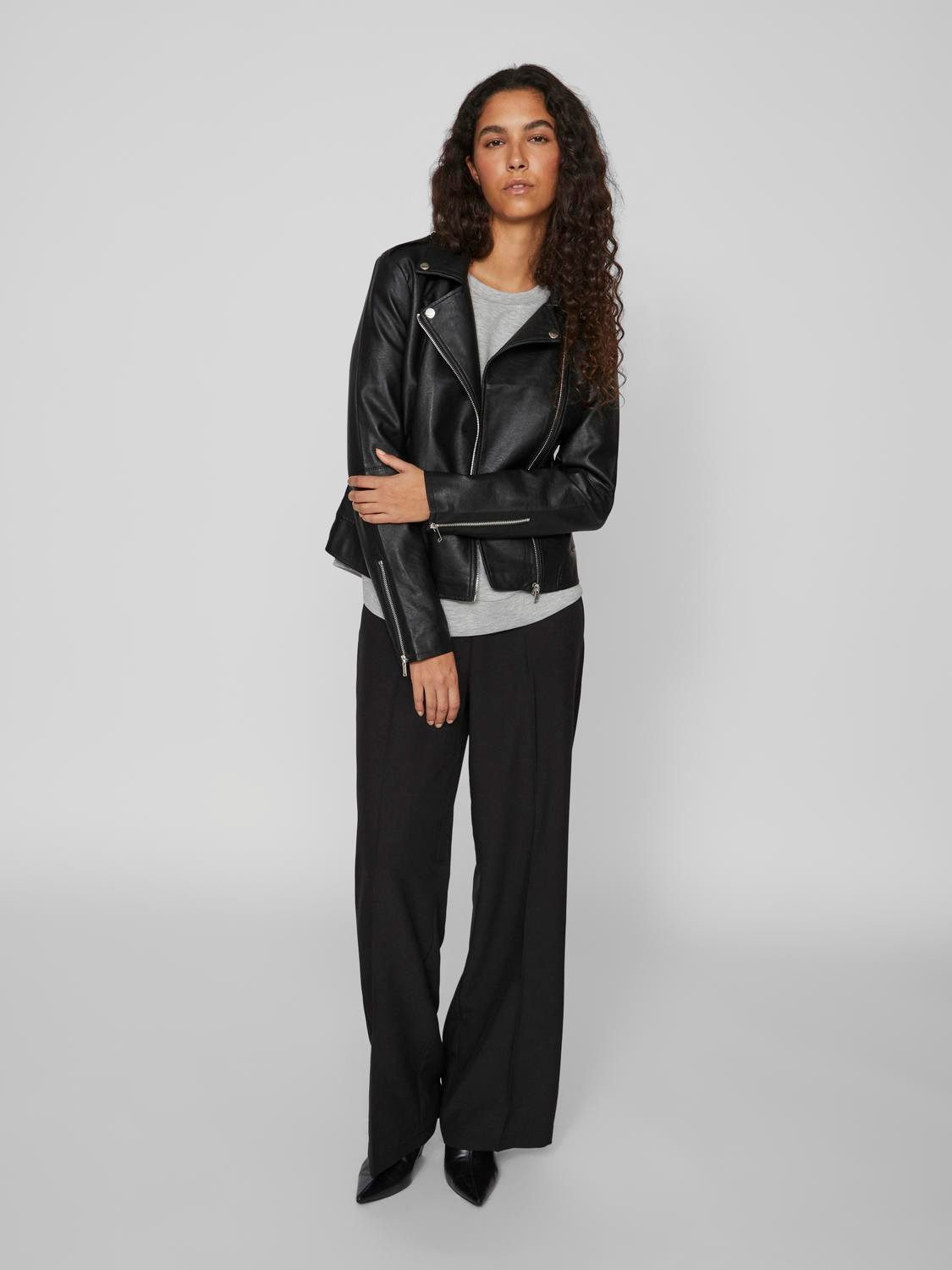 Vila Lederimitatjacke VICARA COATED JACKET - NOOS mit Biker Details