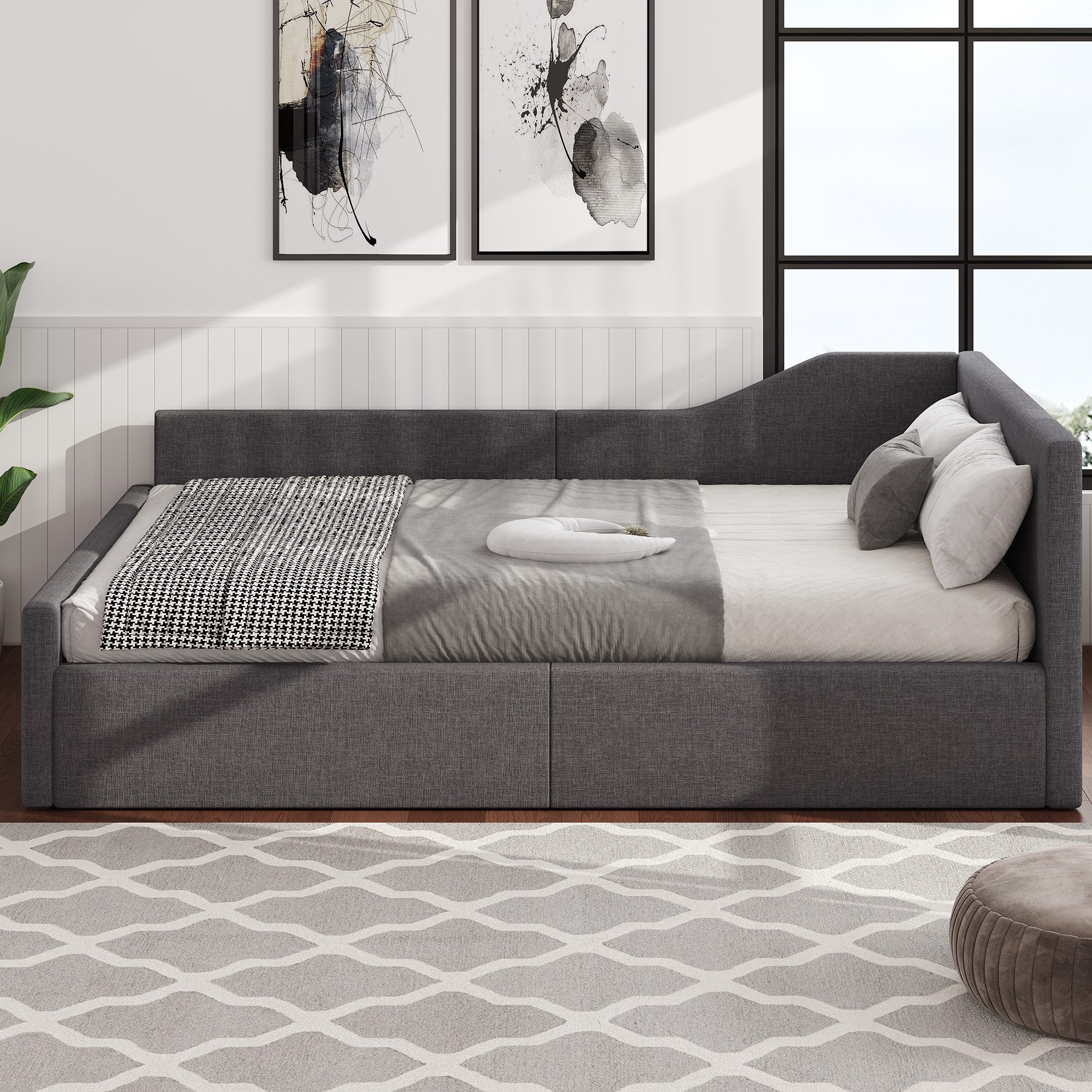 Merax Daybett Schlafsofa Sofabett Kinderbett Jugendbett (1 tlg), Polsterbet günstig online kaufen