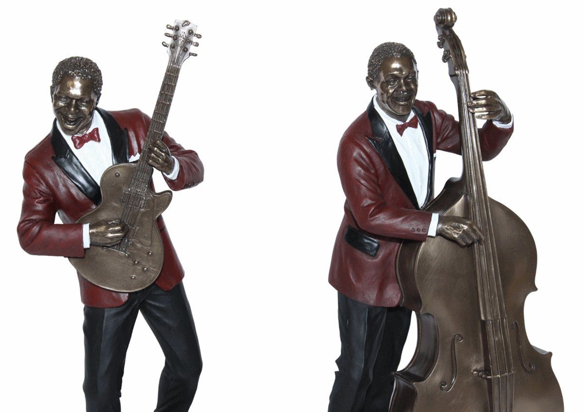 Parastone Dekofigur Figur Musiker Bassist Band und Deko Gitarrist Jazz 32 cm Figuren H