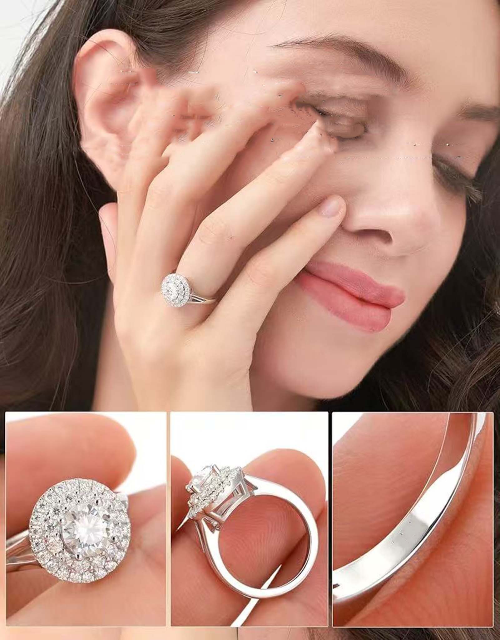 Jumpeak Diamantring 0.8ct D Vs1 3ex,lab grown diamant ring,verlobungsring,gold 585 ring, Eheringe,Liebes Geschenk für Sie,geschenk ideen für frau,14K Gold