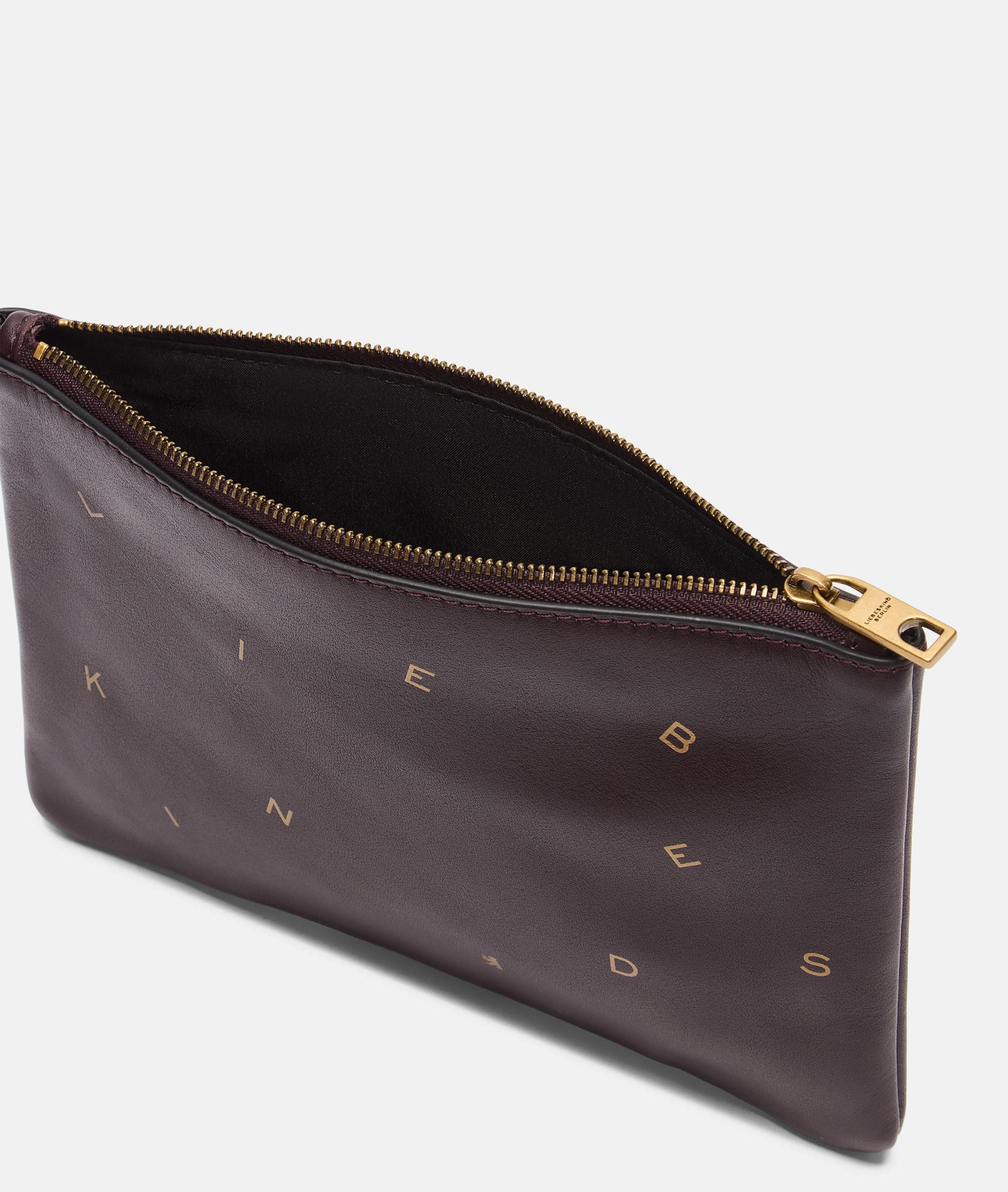 Liebeskind Berlin Kosmetiktasche Dancing Letters Cosmetic Pouch S, Kleine Pouch aus Nappaleder