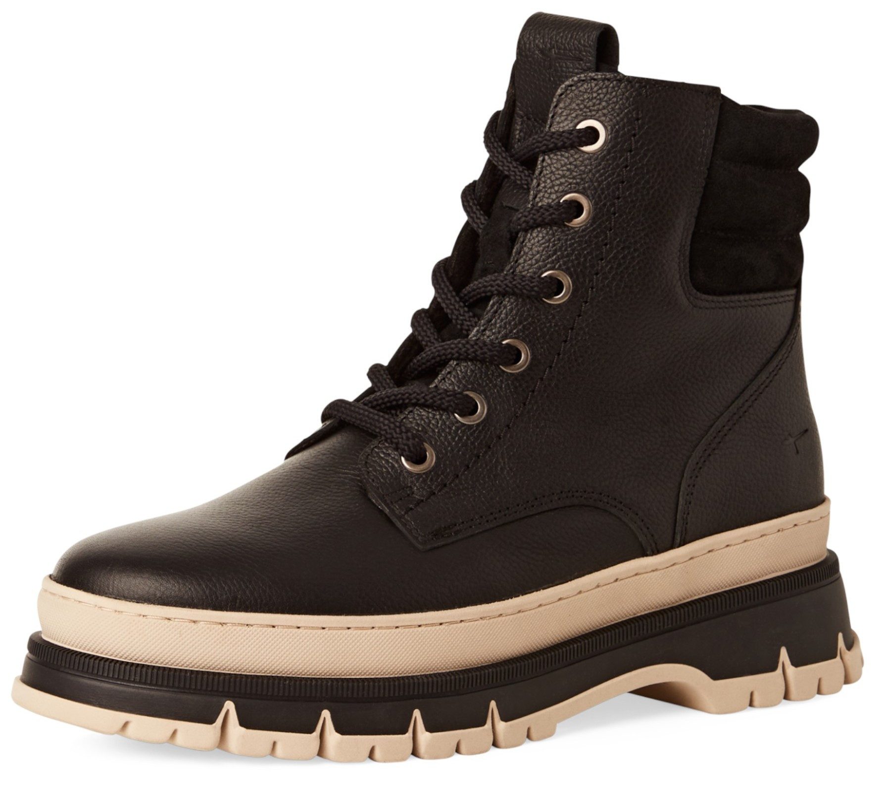 1-25200-45 003 Black Leather Stiefelette