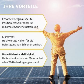 avoltik Stockschrauben Edelstahl inkl. EPDM und Sperrzahnmutter Solar PV Solarmodul-Halterung, (Set, Farbe silber)
