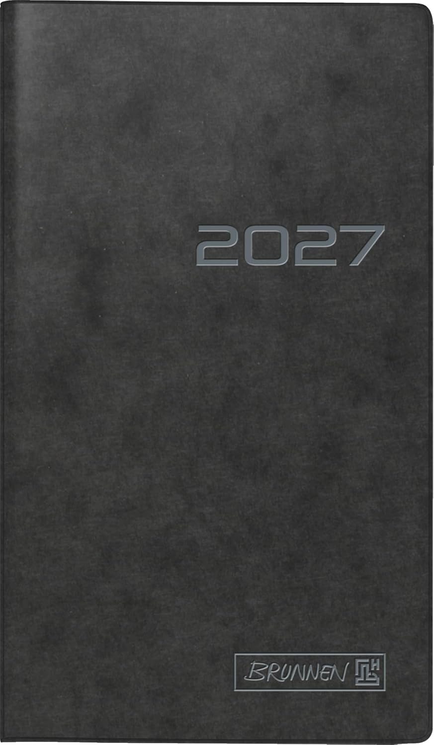 BRUNNEN Taschenkalender BRUNNEN Taschenkalender Mod. 753 2027, A6, Karton, schwarz