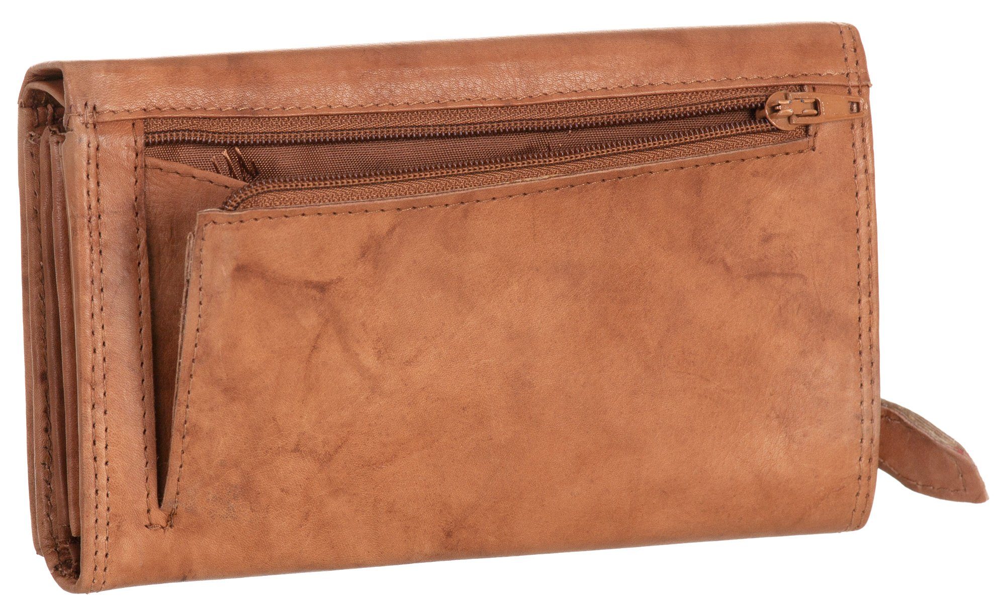 Money Maker Geldbörse, Damen Geldbörse Echt-Leder RFID 18 Karten Portemonna günstig online kaufen