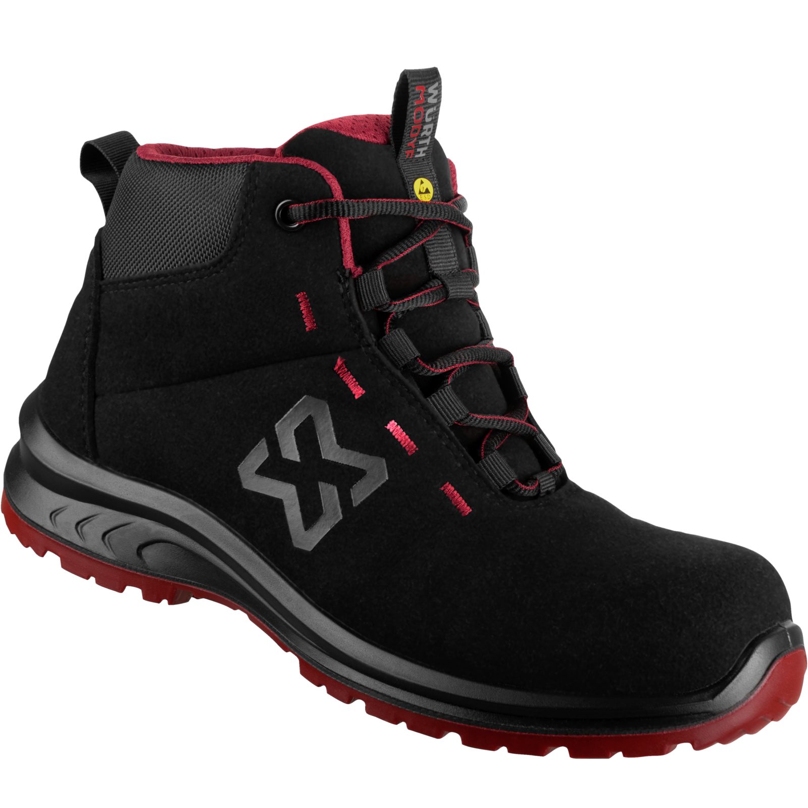 Würth MODYF Cruise Lady Mid S3S ESD, metallfreier Damen Sicherheitsschuh Leichter & moderner Sicherheitsstiefel für Frauen