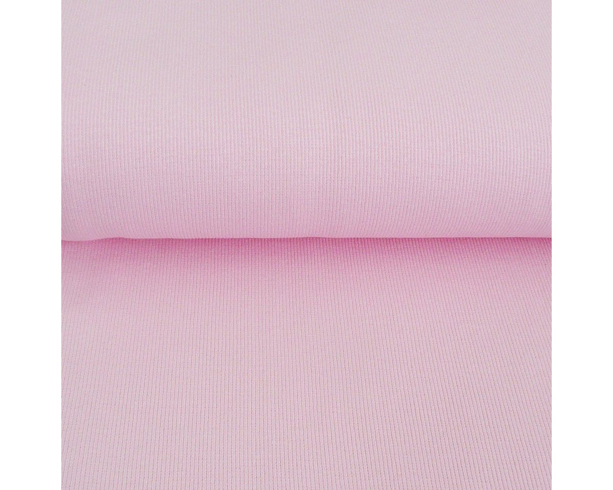 Thumbnail - Stoff Kreativstoff Strickschlauch Bündchenstoff grob rosa 27cm Breite
