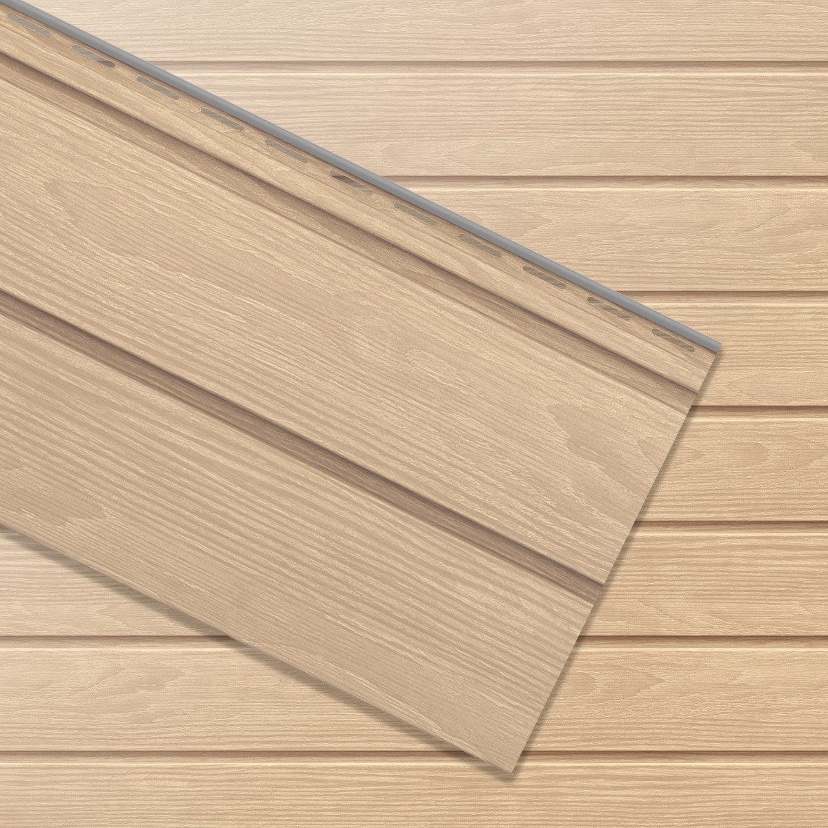 VILO Verkleidungspaneel Canadian Siding SVP-05 Rundprofil 2-Brett 3,0m St. 0,75qm hell natur, BxL: 28,5x300 cm, 0,85 qm, (Stückweise 1 Paneel, 0,85 qm) 2-lagig, solide Beständigkeit, pflegeleicht, abwaschbar, Leichtgewicht