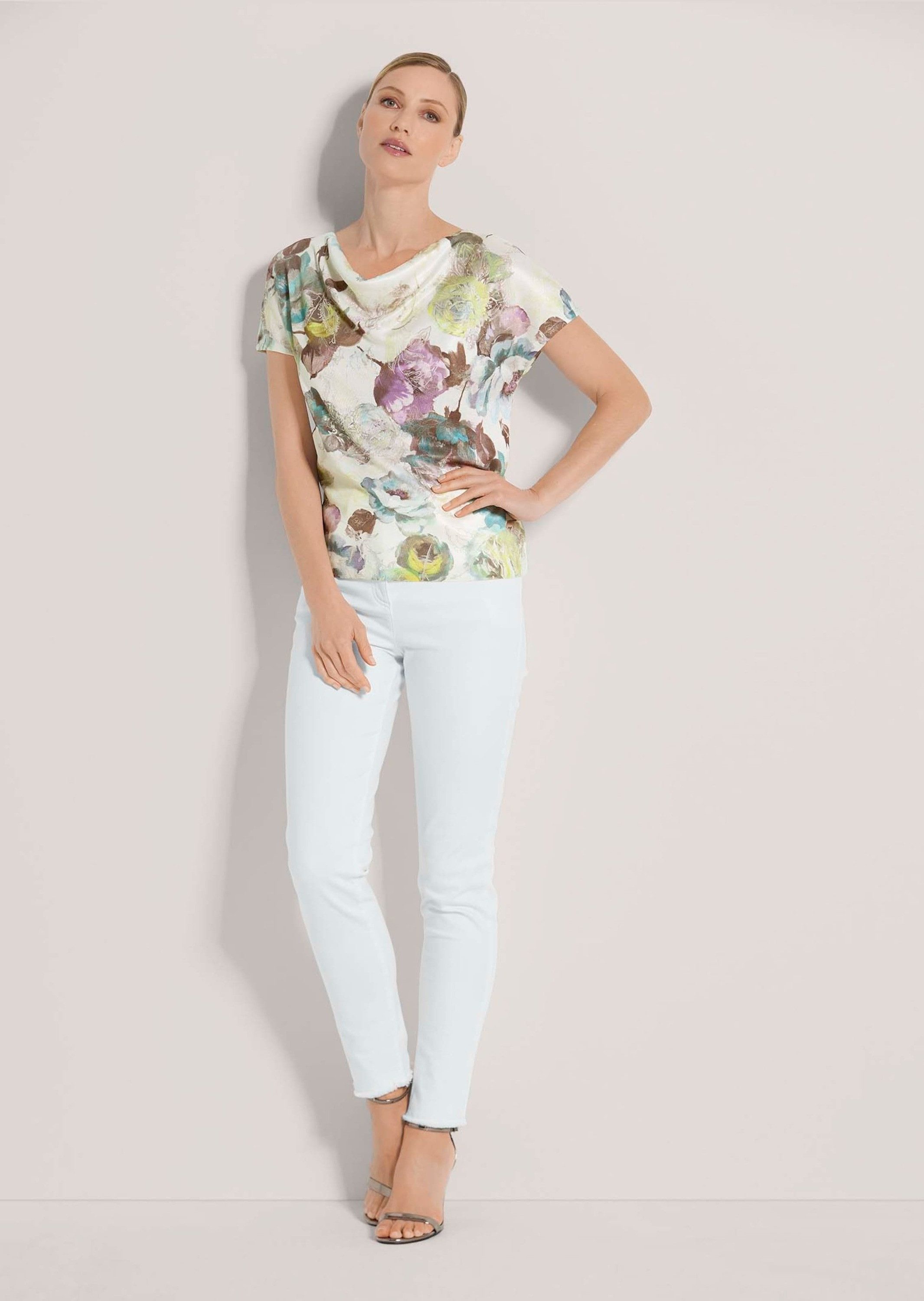 MADELEINE Strickpullover Pullover mit Unikat-Druck