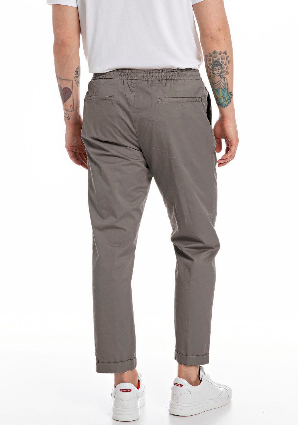 Replay Schlupfhose Regular Fit mit elastischem Bund günstig online kaufen