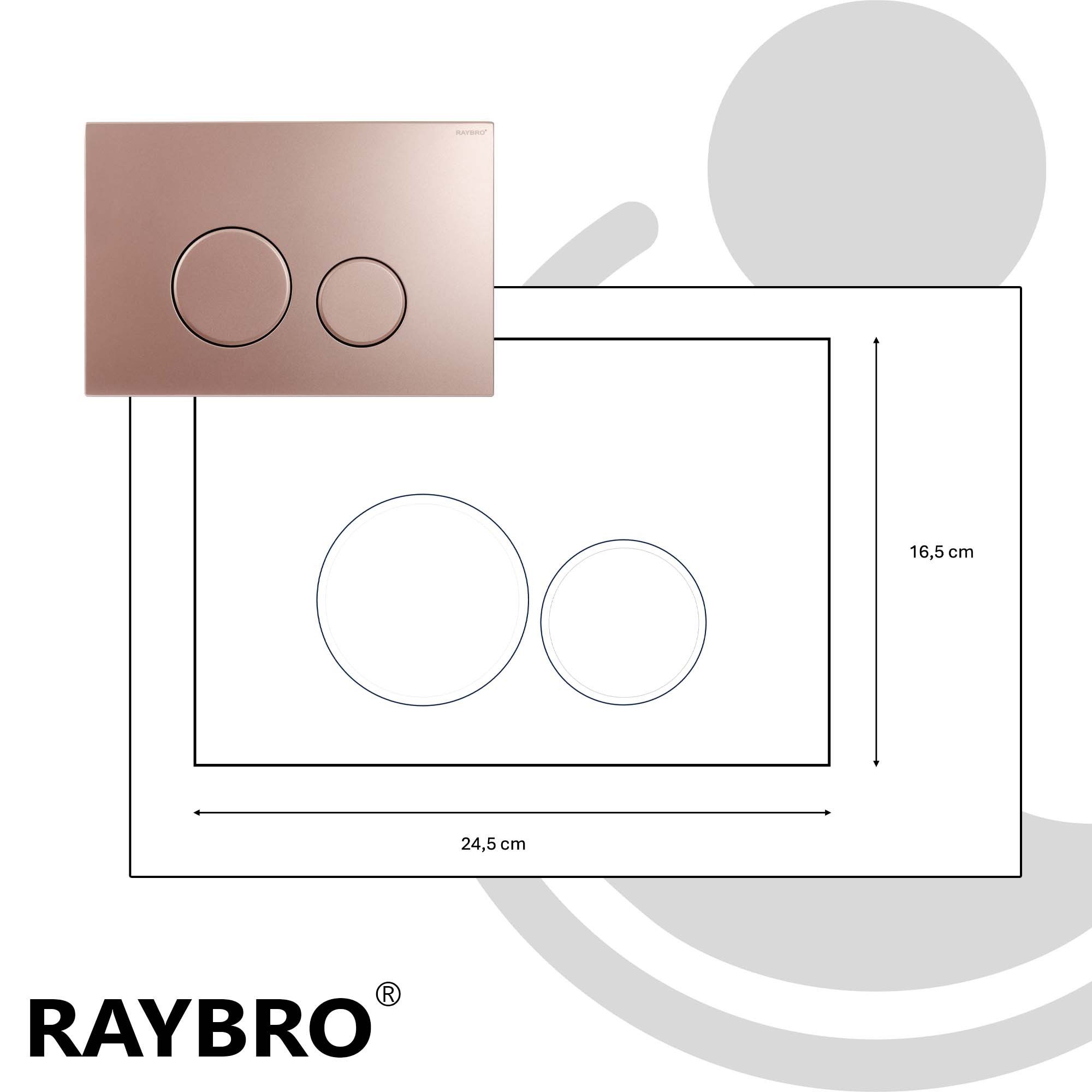 Raybro Innovations Betätigungsplatte CORTADO 55 Rose Gold für Geberit Spülkästen