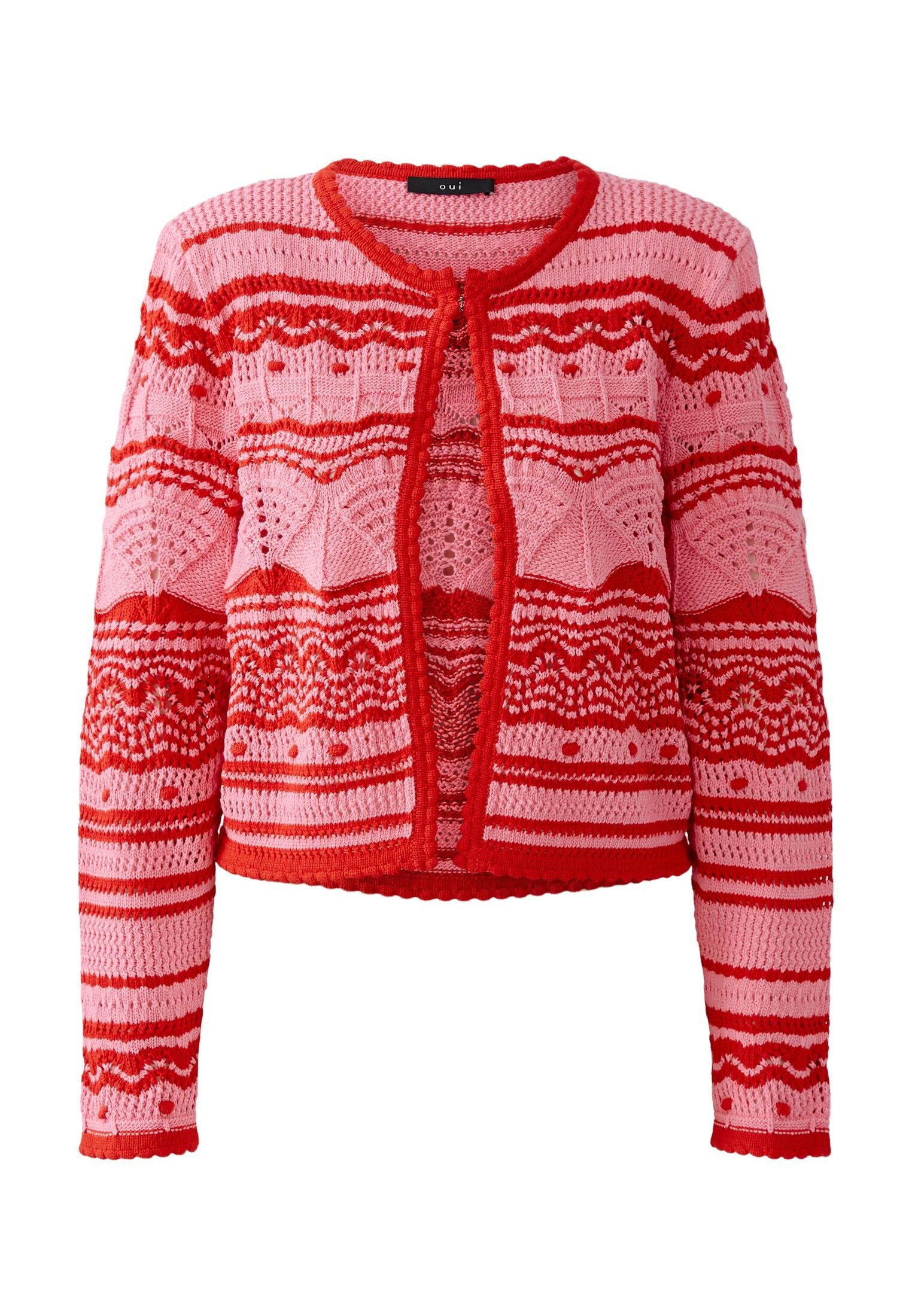 Oui Strickjacke Strickjacke reine Baumwolle günstig online kaufen
