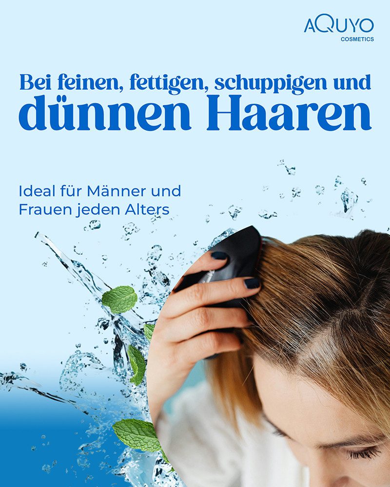 AQUYO Cosmetics Haarwasser Haarpflege für die Kopfhaut gegen Trockenheit und Juckreiz