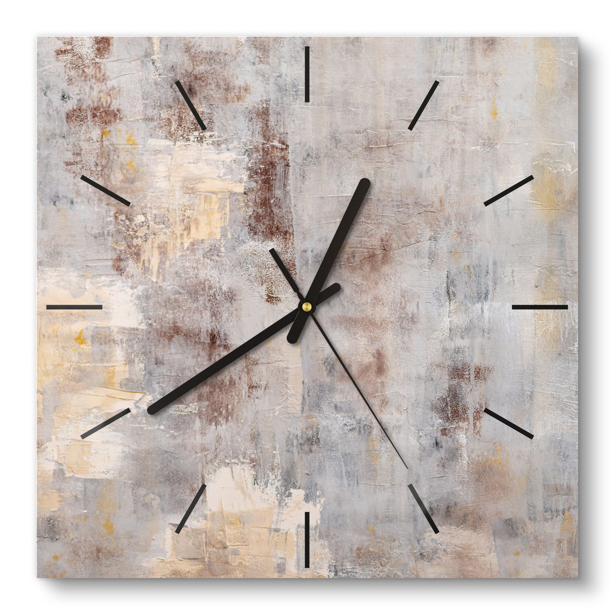 DEQORI Wanduhr 'Verwitterte Eleganz' (Glas Glasuhr modern Wand Uhr Design K günstig online kaufen