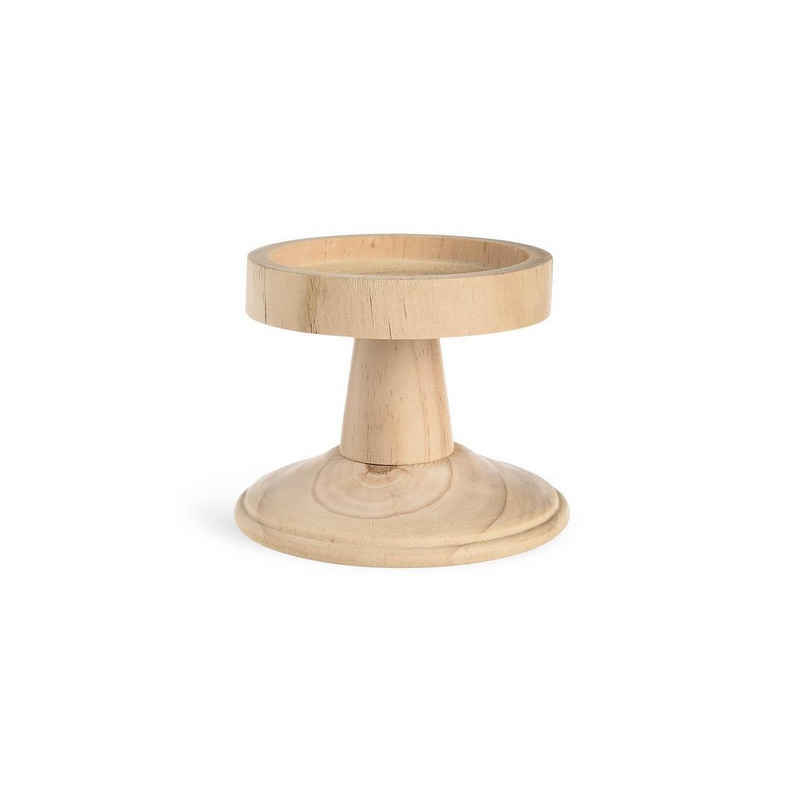 Depot Stumpenkerze »Kerzenhalter Wood« (Packung, 1 Stück Kerzenhalter), aus Pinienholz, Ø 9 Zentimeter, H 10 Zentimeter