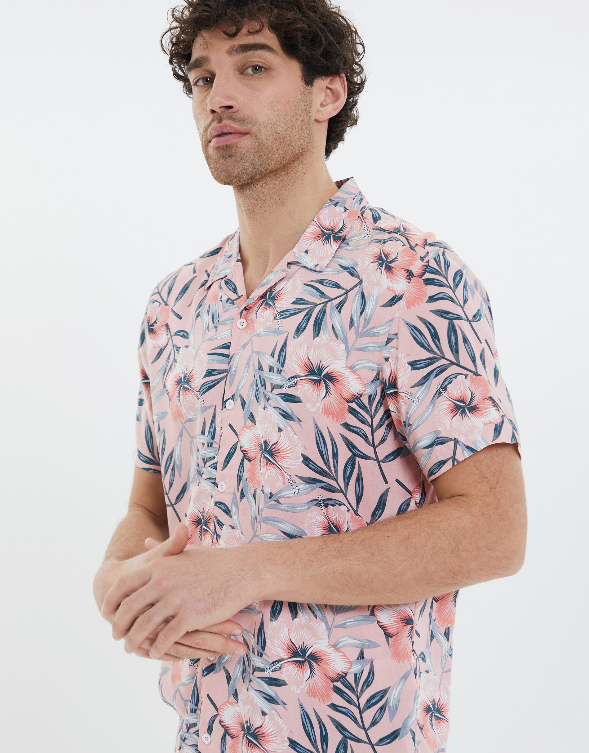 Threadbare Kurzarmhemd (1-tlg) mit tollem Allover-Print