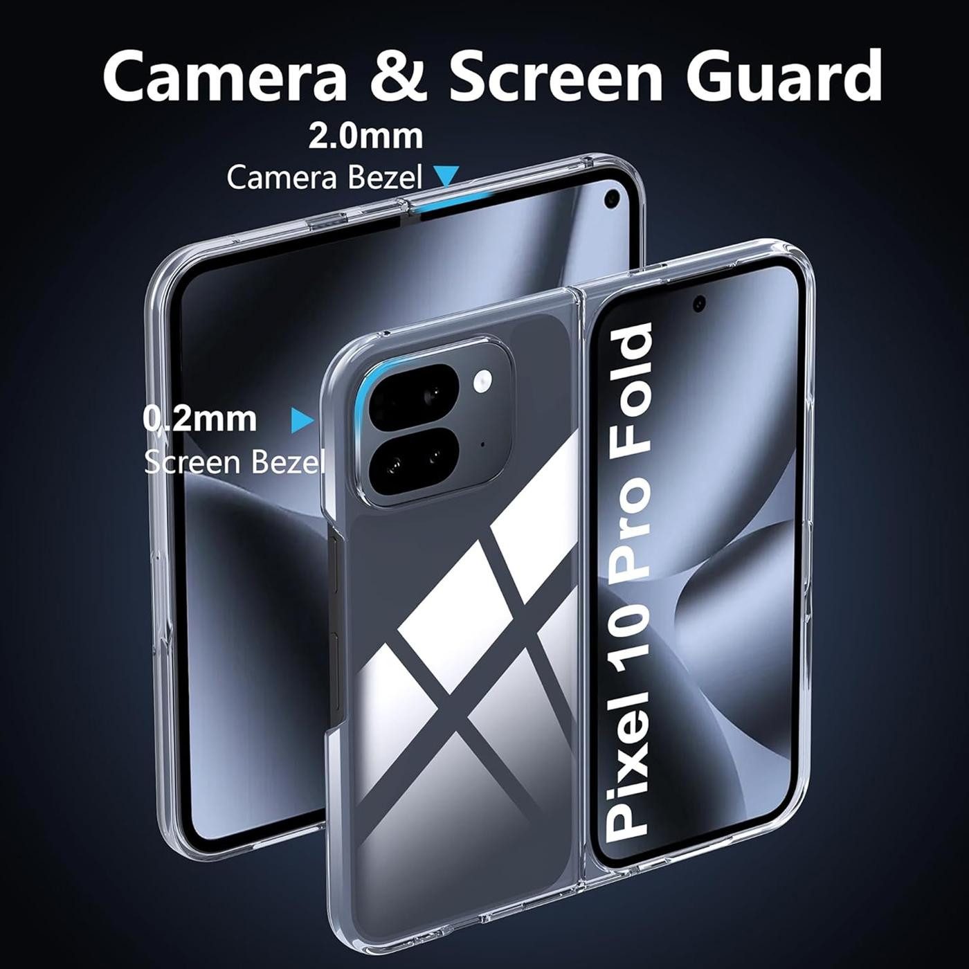 CoolGadget Handyhülle Transparent Ultra Slim Case für Google Pixel 10 Pro Fold 6,4 Zoll, Silikon Hülle Dünne Schutzhülle für Pixel 10 Pro Fold Hülle