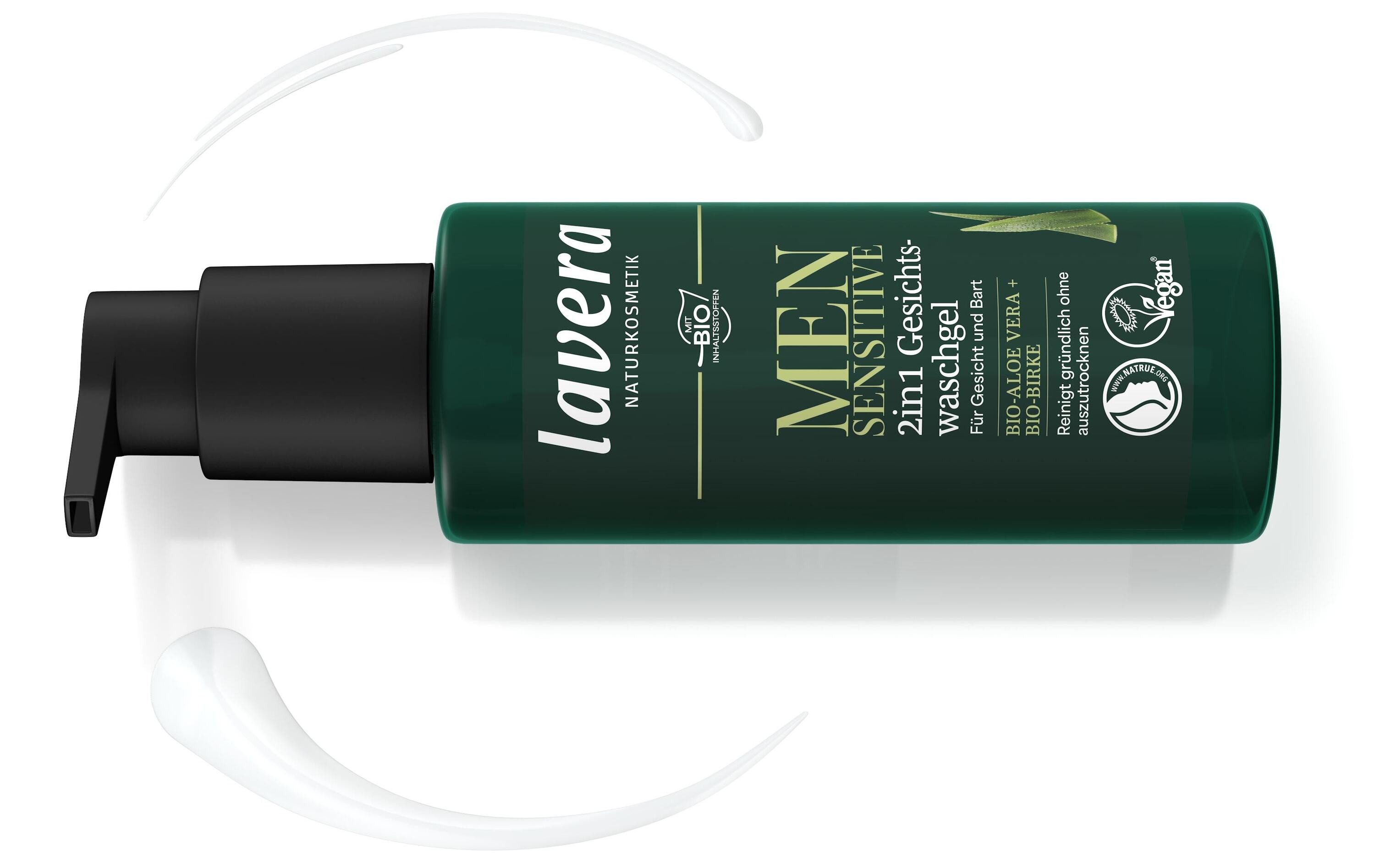 lavera Gesichtsreinigungsgel Men sensitive 2in1 Gesichtswaschgel, 1-tlg.