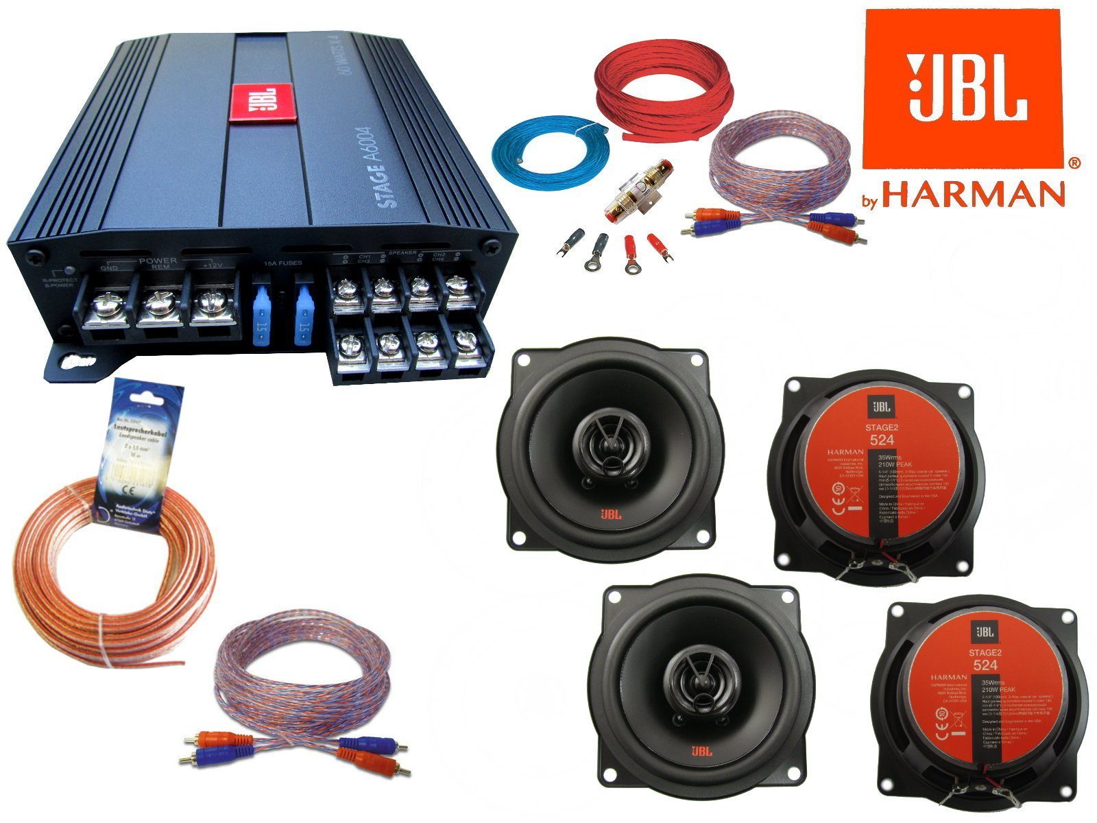 JBL für BMW E30 3er Komplett Aktiv Set Lautspreche Auto-Lautsprecher