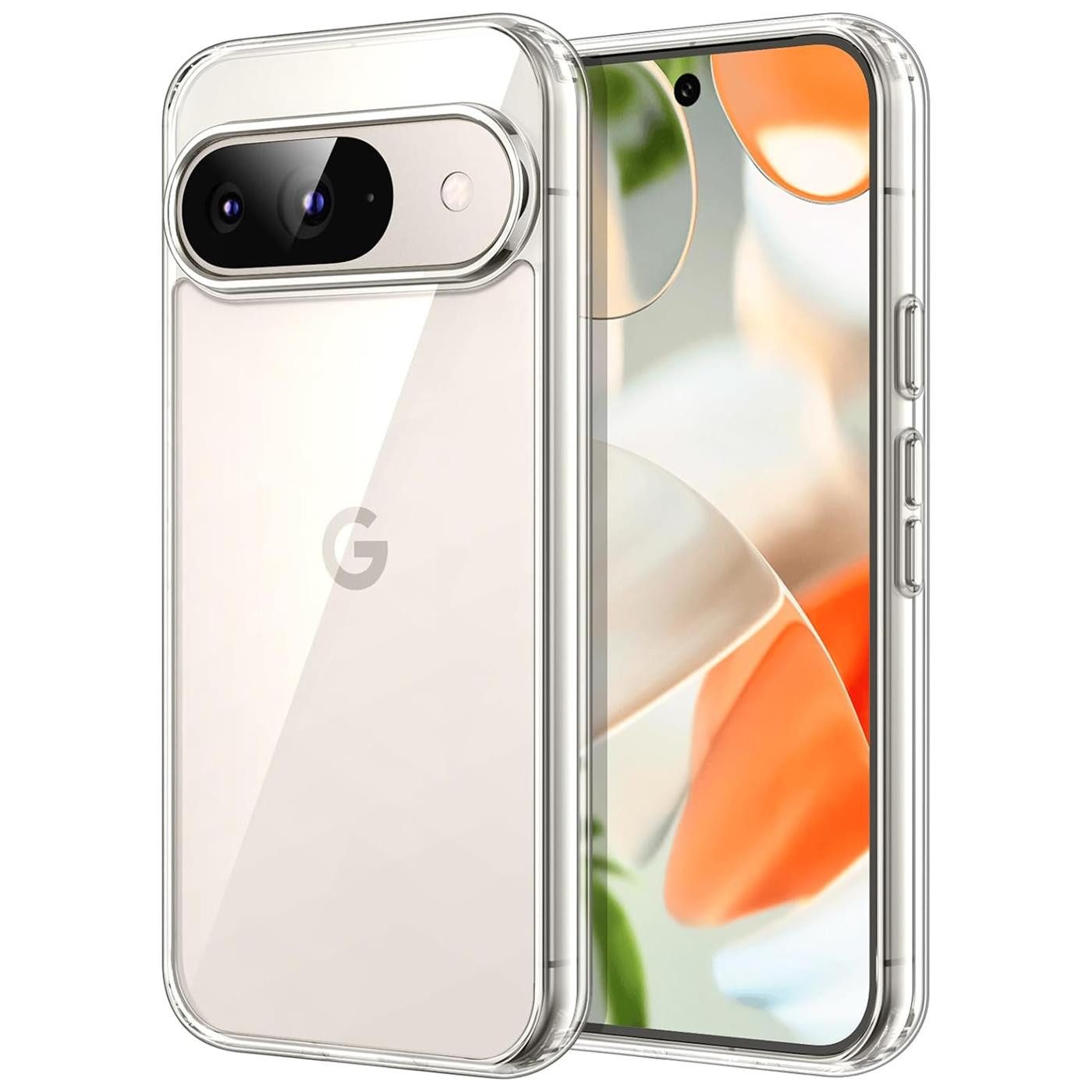 CoolGadget Handyhülle Silikon Handy Hülle Slim für Google Pixel 9 6,3 Zoll, dünne TPU Schutzhülle Case in transparent / durchsichtig