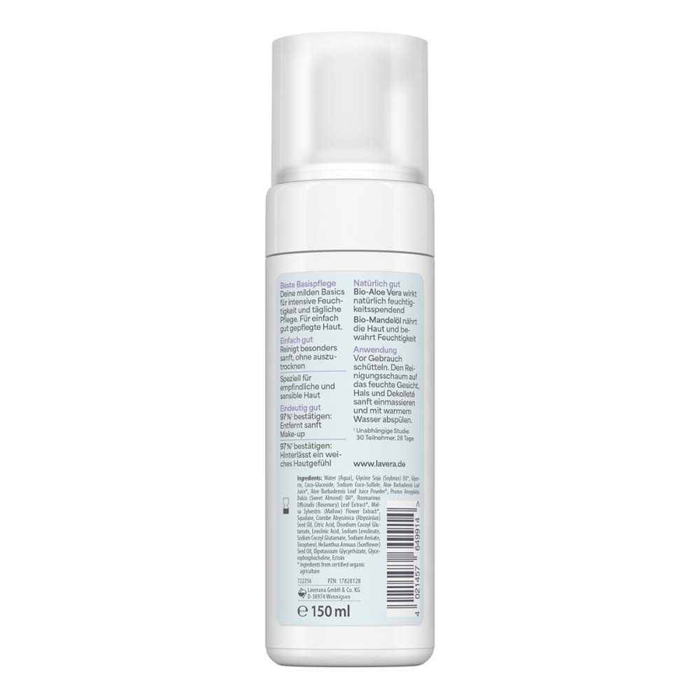 lavera Gesichts-Reinigungsschaum Basis Sensitiv - Reinigungsschaum 150ml