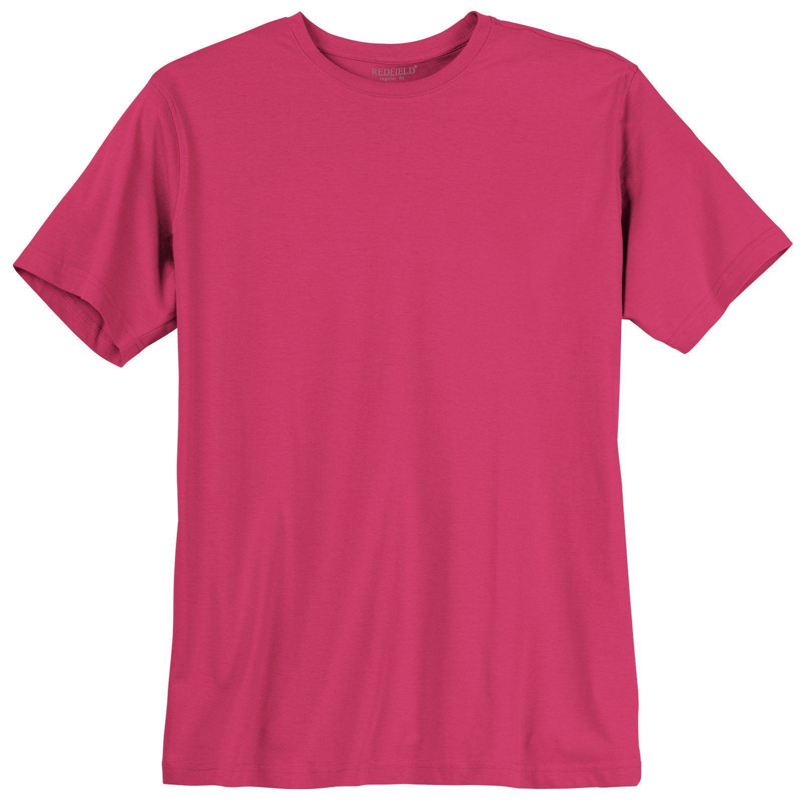 redfield Rundhalsshirt Redfield Basic T-Shirt fuchsia große Größen