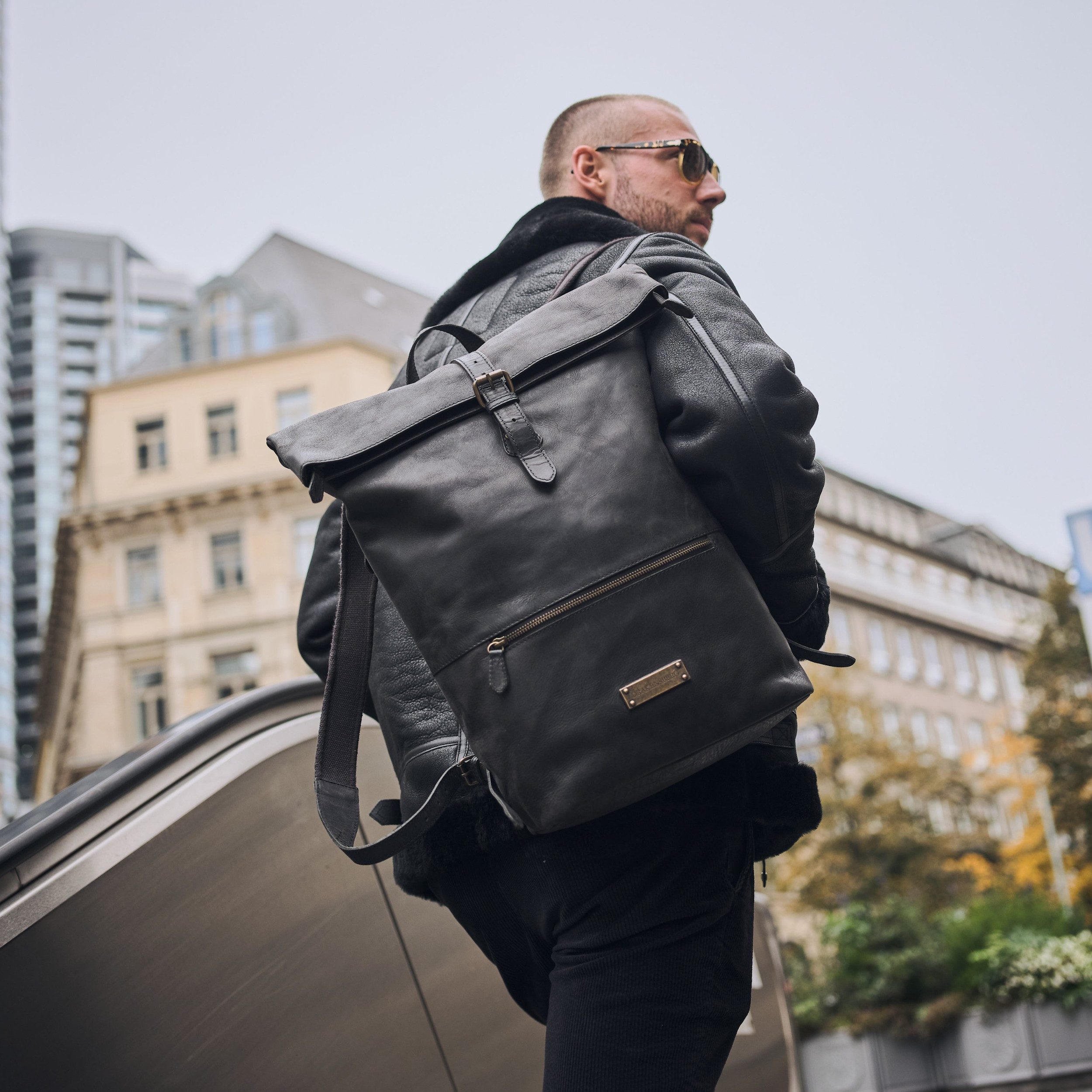 DRAKENSBERG Rucksack Roll-Top »Ryan« Schwarz, Herren, günstig online kaufen