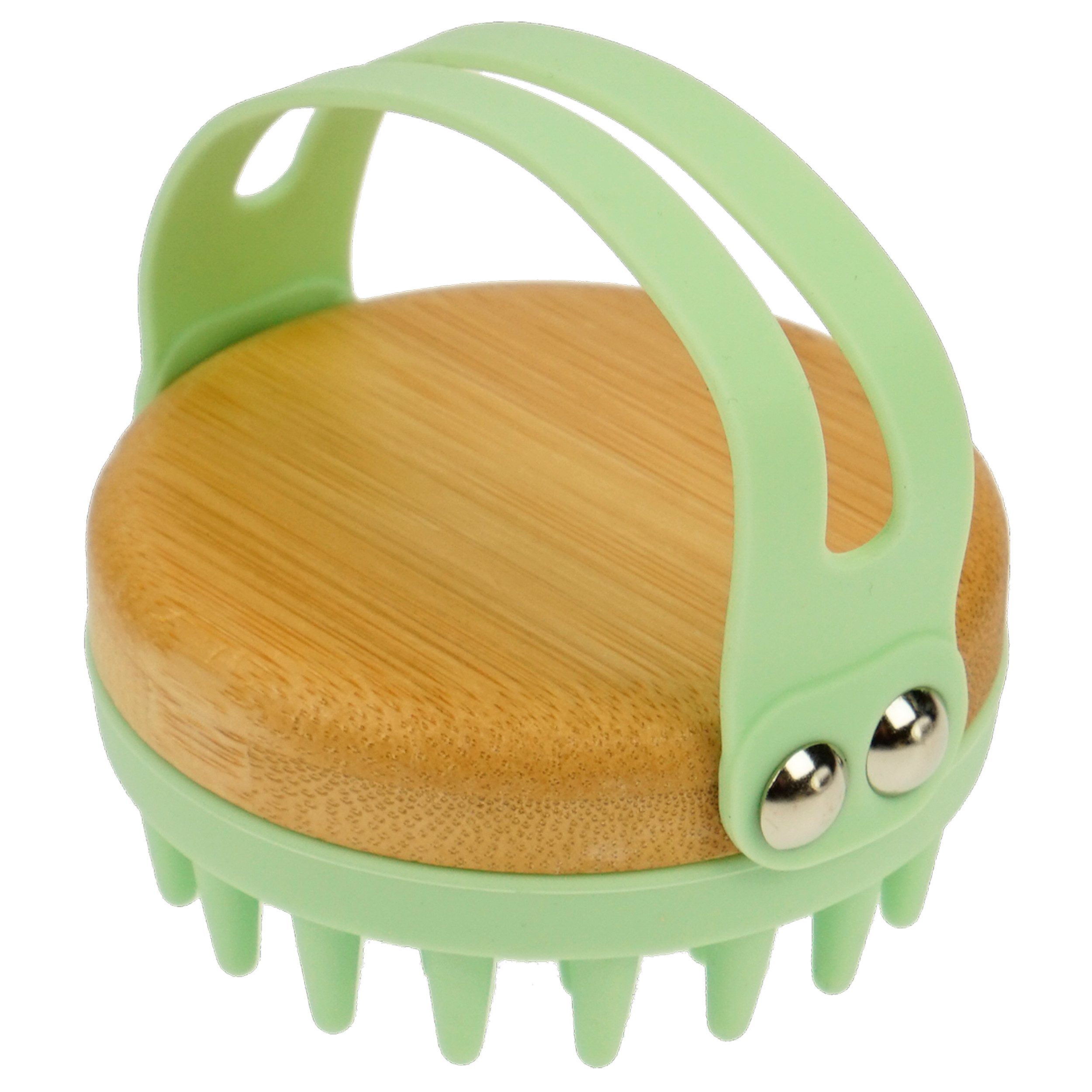 Fantasia Beauty Haarbürste Massagebürste, Bambus und Silikon, minze, 84 x 78 x 80 mm, 1-tlg., Massagebürste