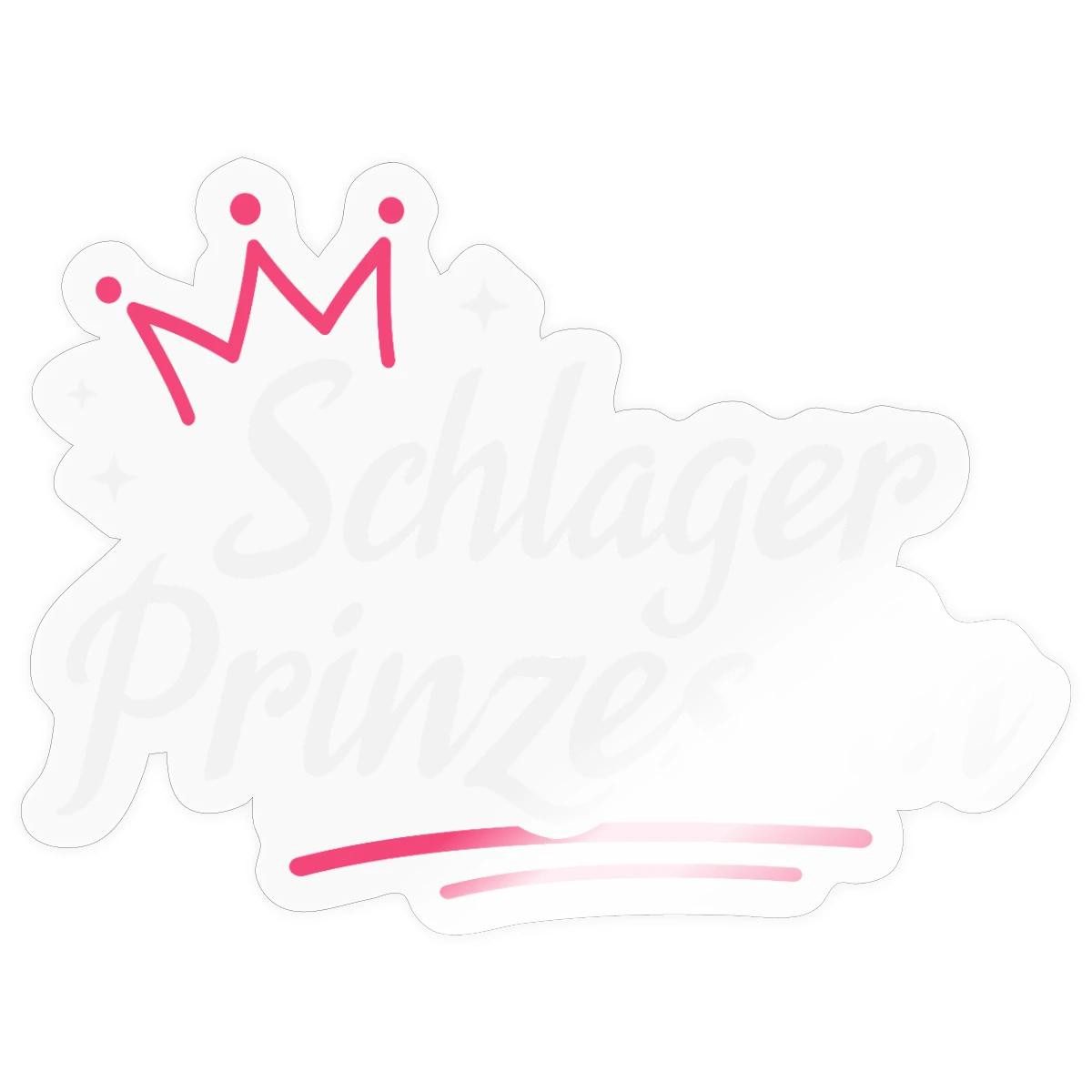 Spreadshirt Aufkleber Schlager Fanartikel, Schlager Prinzessin Sticker Aufkleber