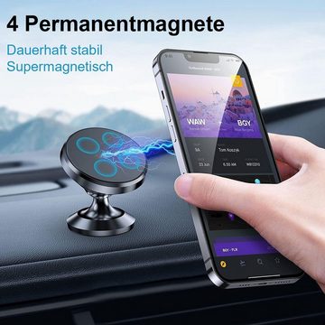 yozhiqu Magnetischer Handyhalter fürs Auto, Universeller Autotelefonhalter Handy-Halterung, (360°-Drehung Freisprech-Autotelefonhalter, passend für alle Handys)