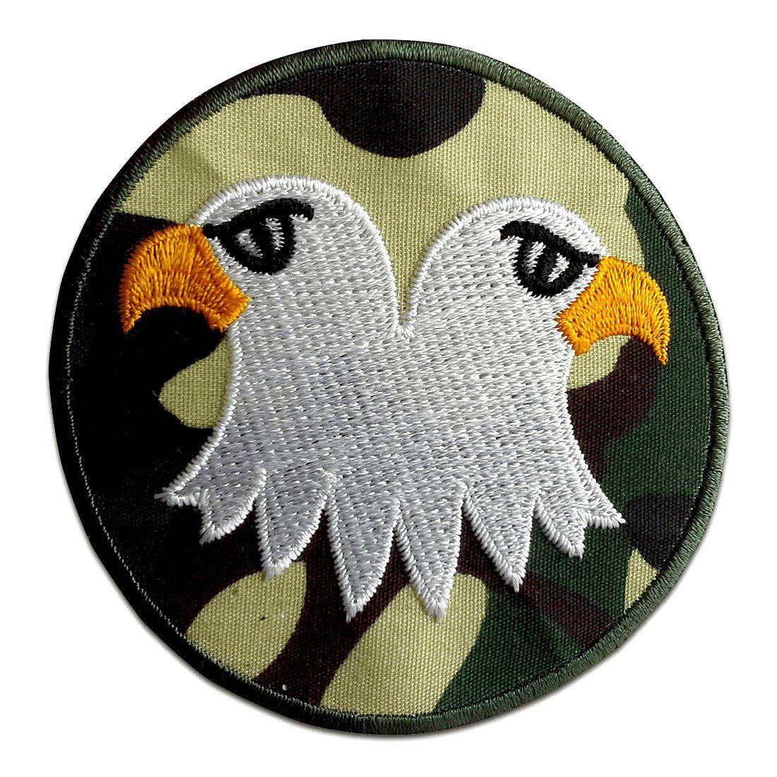 Catch the Patch Aufnäher Bügelbild, Aufbügler, Applikationen, Patches, Flicken, zum aufbügeln, Polyester, Adler Militär Army Tier - Größe: Ø 7,5 cm