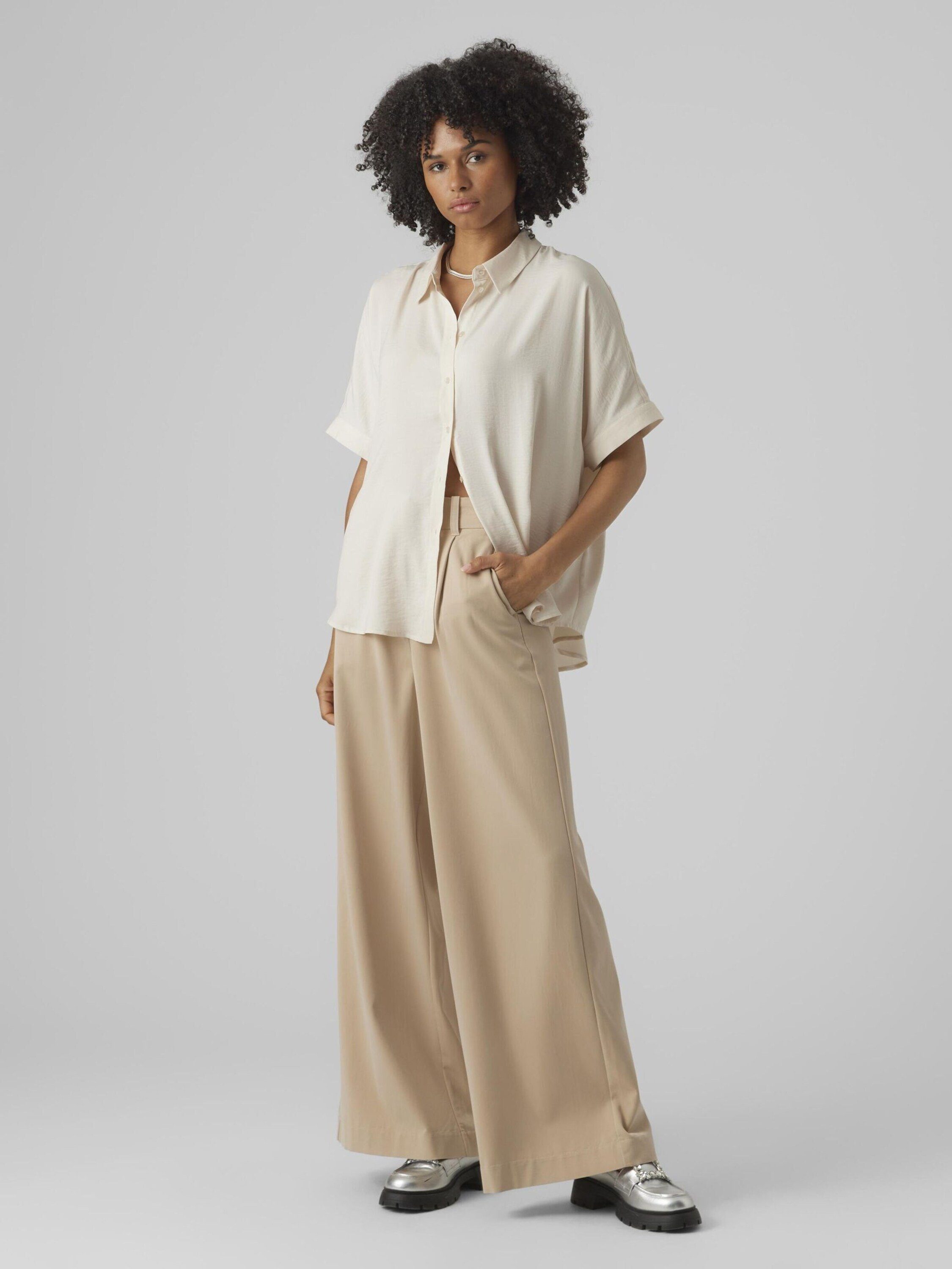 Vero Moda Kurzarmbluse VMKatrine (1-tlg) Plain/ohne Details