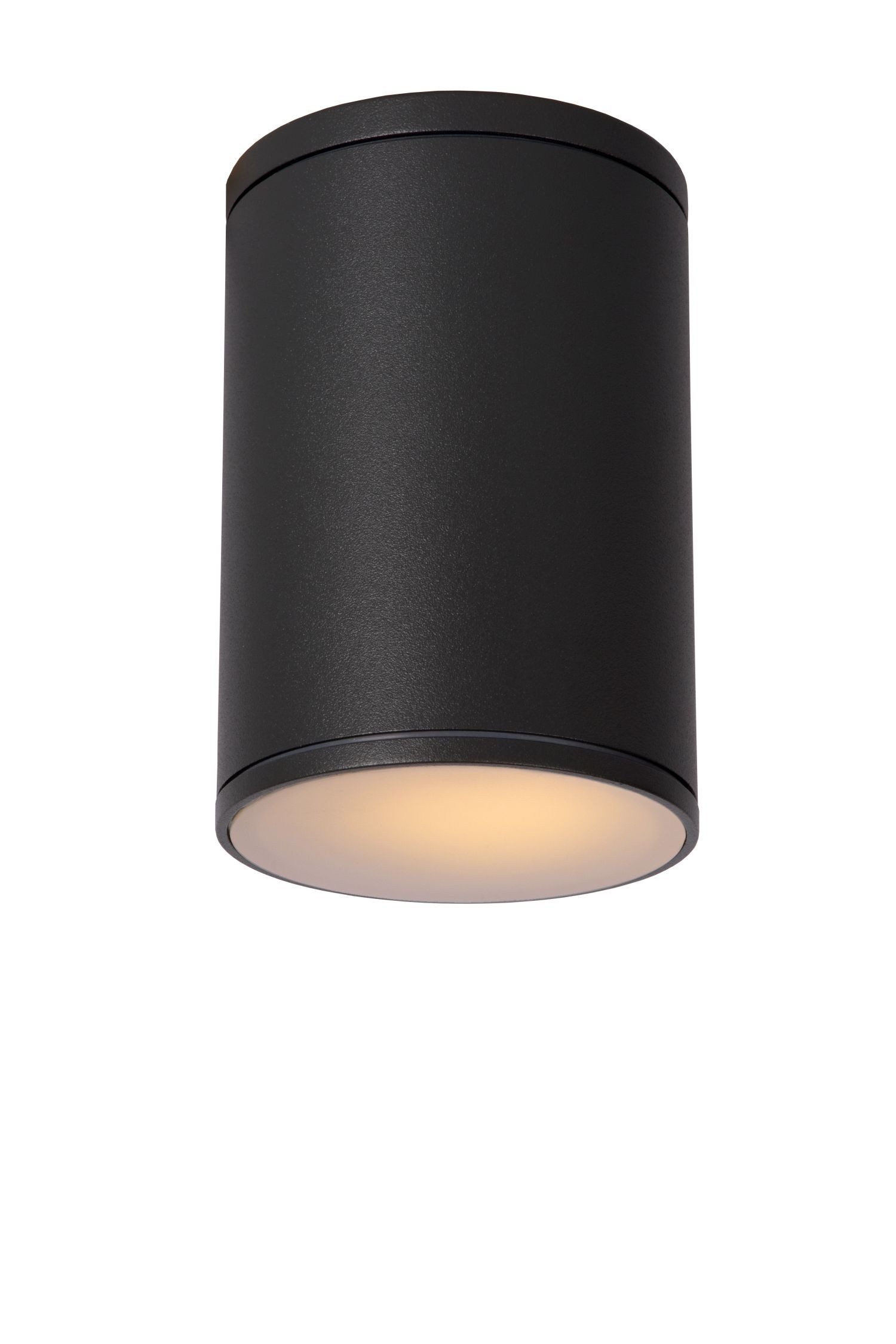 Licht-Erlebnisse Außen-Deckenleuchte NOPA, ohne Leuchtmittel, Aluminium E27 IP54 D: 10.8 cm Aufputz Anthrazit rund Modern Downlight