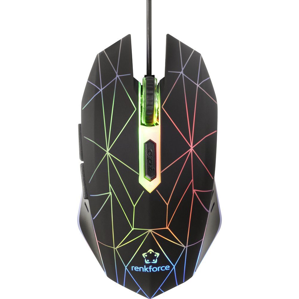 Renkforce Renkforce RF-GM-120 Gaming-Maus USB Optisch Schwarz 6 Tasten 3600 d Mäuse – Bild 4 von 5