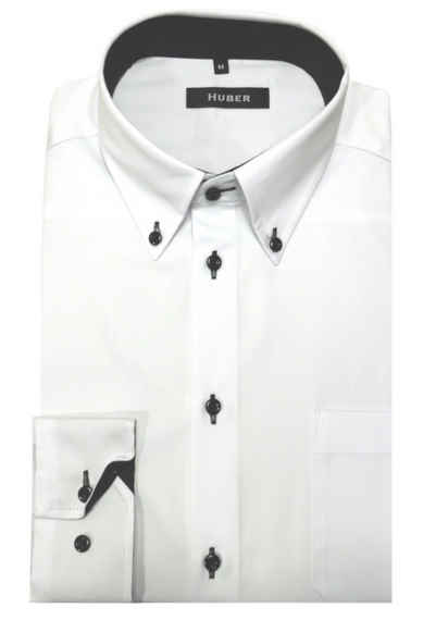 Huber Hemden Langarmhemd HU-0098 Button-Down Kragen, Regular Fit - gerader Schnitt, Made in EU!