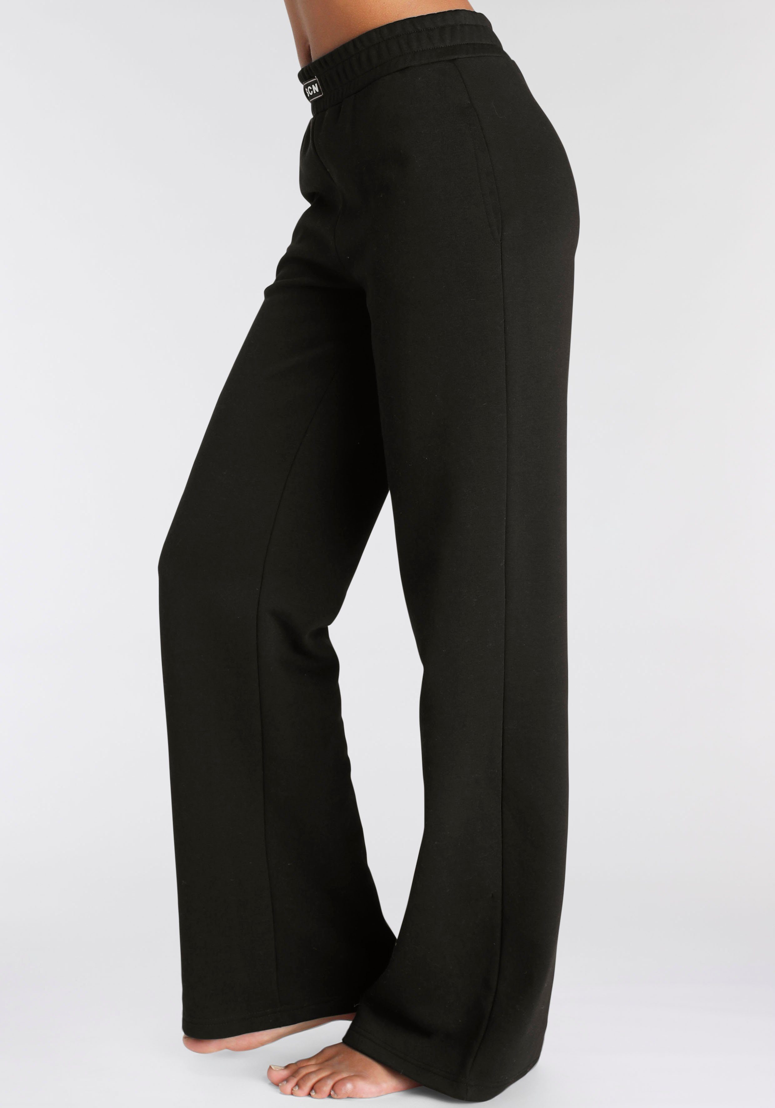 LASCANA Sweathose mit seitlichen Taschen, Loungewear, schwarz Loungeanzug