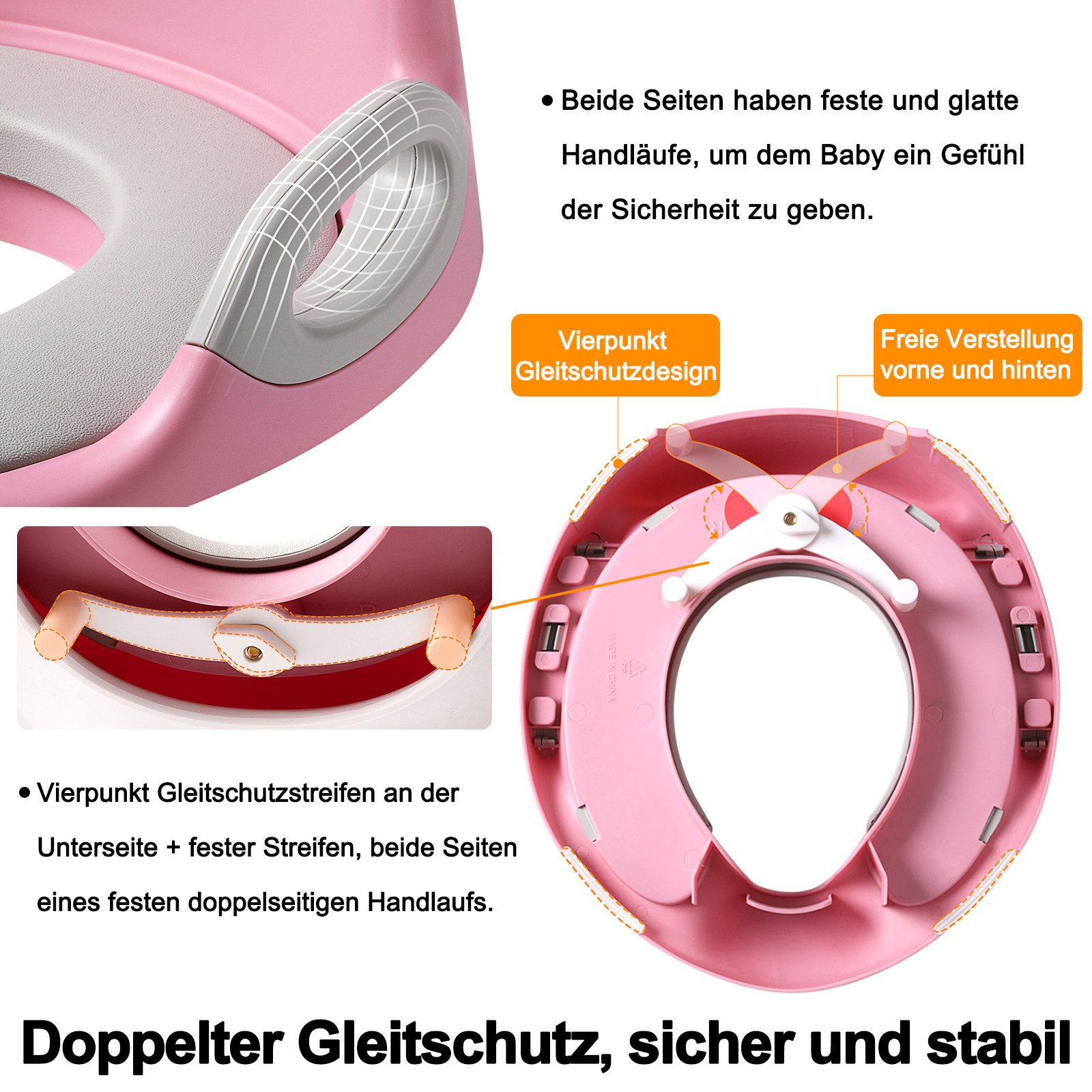 FIVMEN Baby-Toilettensitz Kinder WC Aufsatz, Baby Potty Training Toilettentrainer