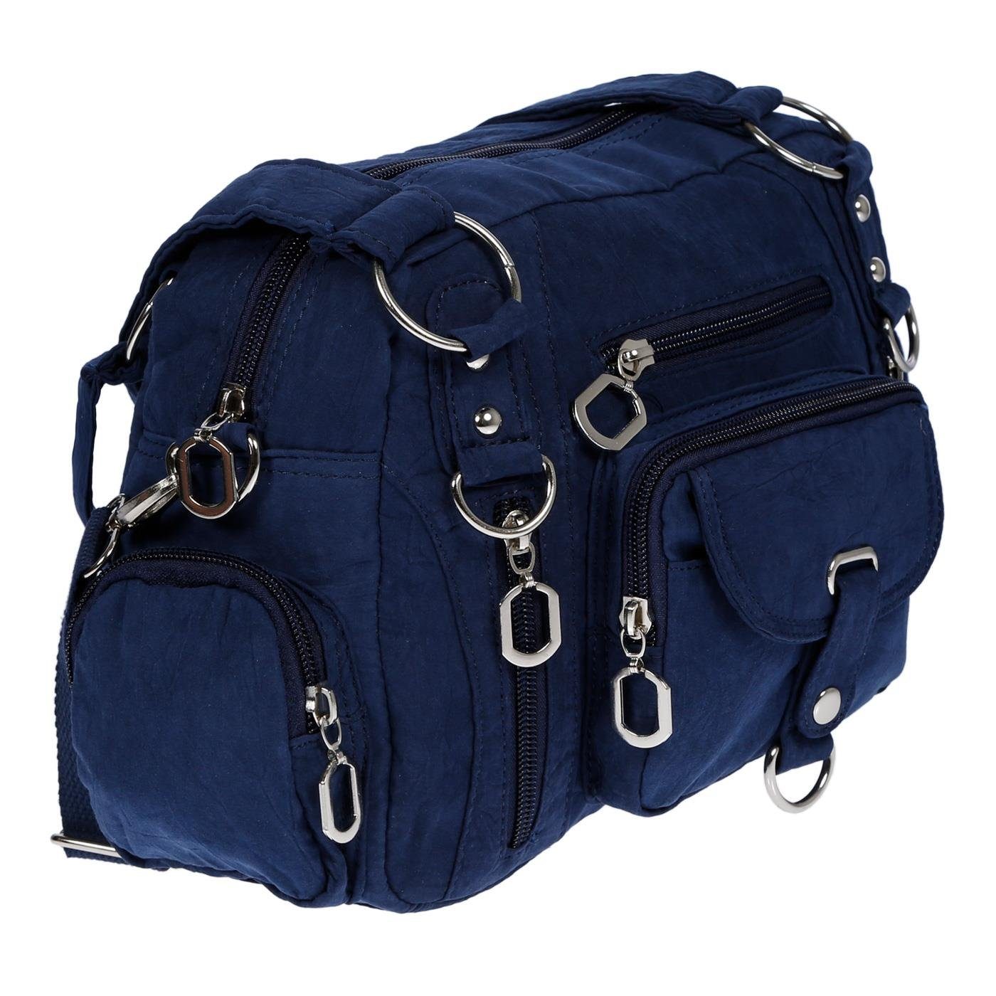 Christian Wippermann Henkeltasche Damenhandtasche Schultertasche Tasche Umhängetasche (1-tlg, 1-tlg), Canvas Shopper Crossover Bag