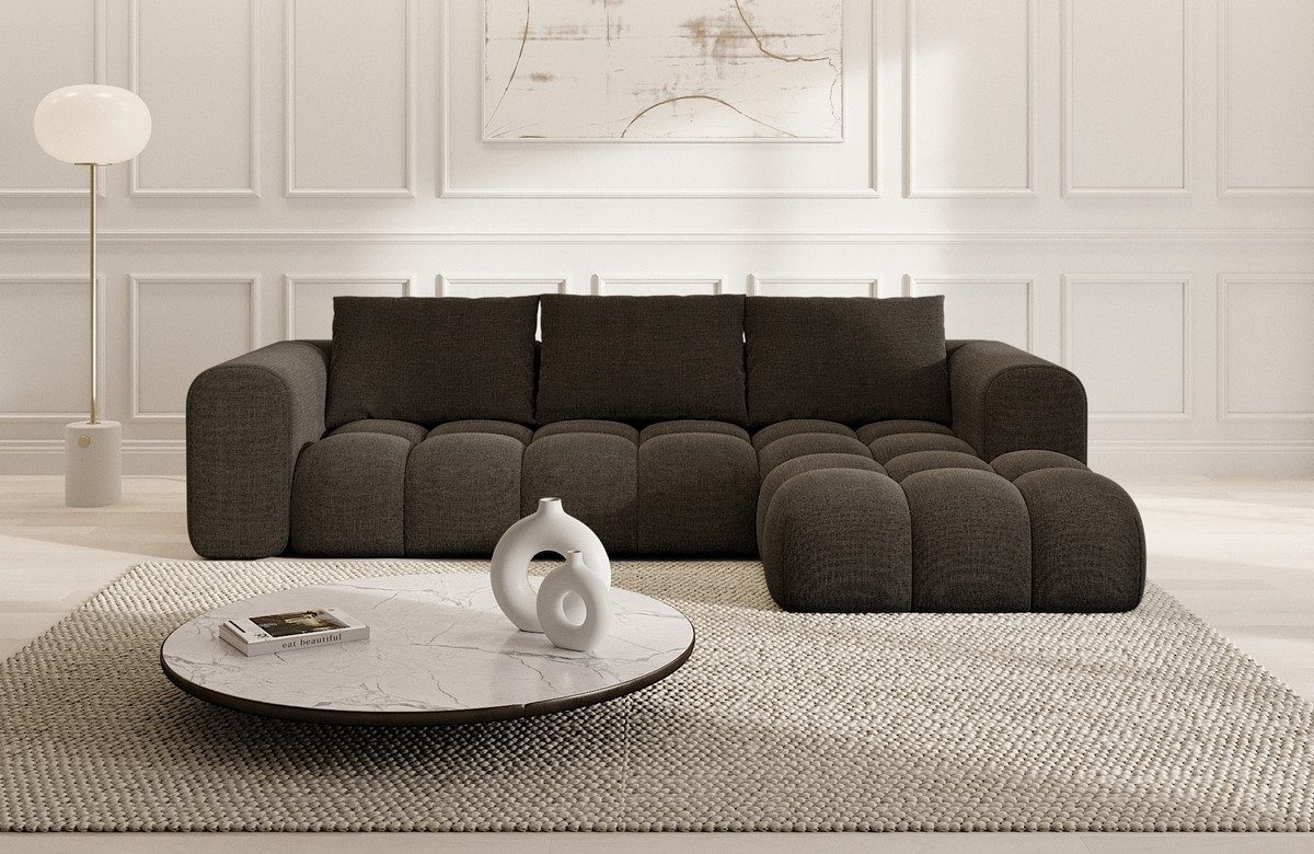 Sofa Dreams Ecksofa Casaluna L Form kurz Stoff Couch Polsterecke, Polsterecke mit Stoffbezug, in vielen Farben erhältlich, Ottomane
