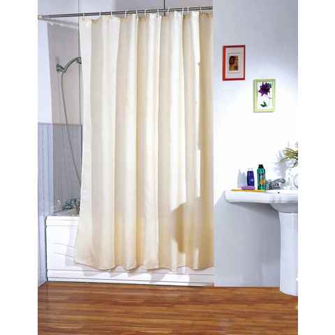 MSV Duschvorhang Beige Breite 180 cm, Höhe 200 cm