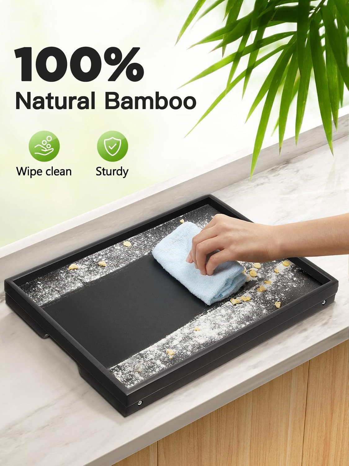 SURFOU Tabletttisch Bambus Betttablett 2er Set Klappbar Frühstückstablett Laptoptablett (2-St)