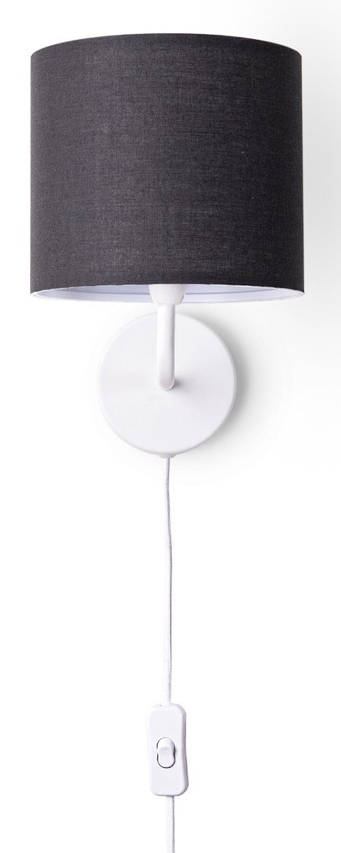 Flur E14 3m Schalter Paco Color, Deko Wandlampe Wohnzimmer Wandleuchte Home Uni ohne Ø…18cm Unifarben Leuchtmittel, Kabel